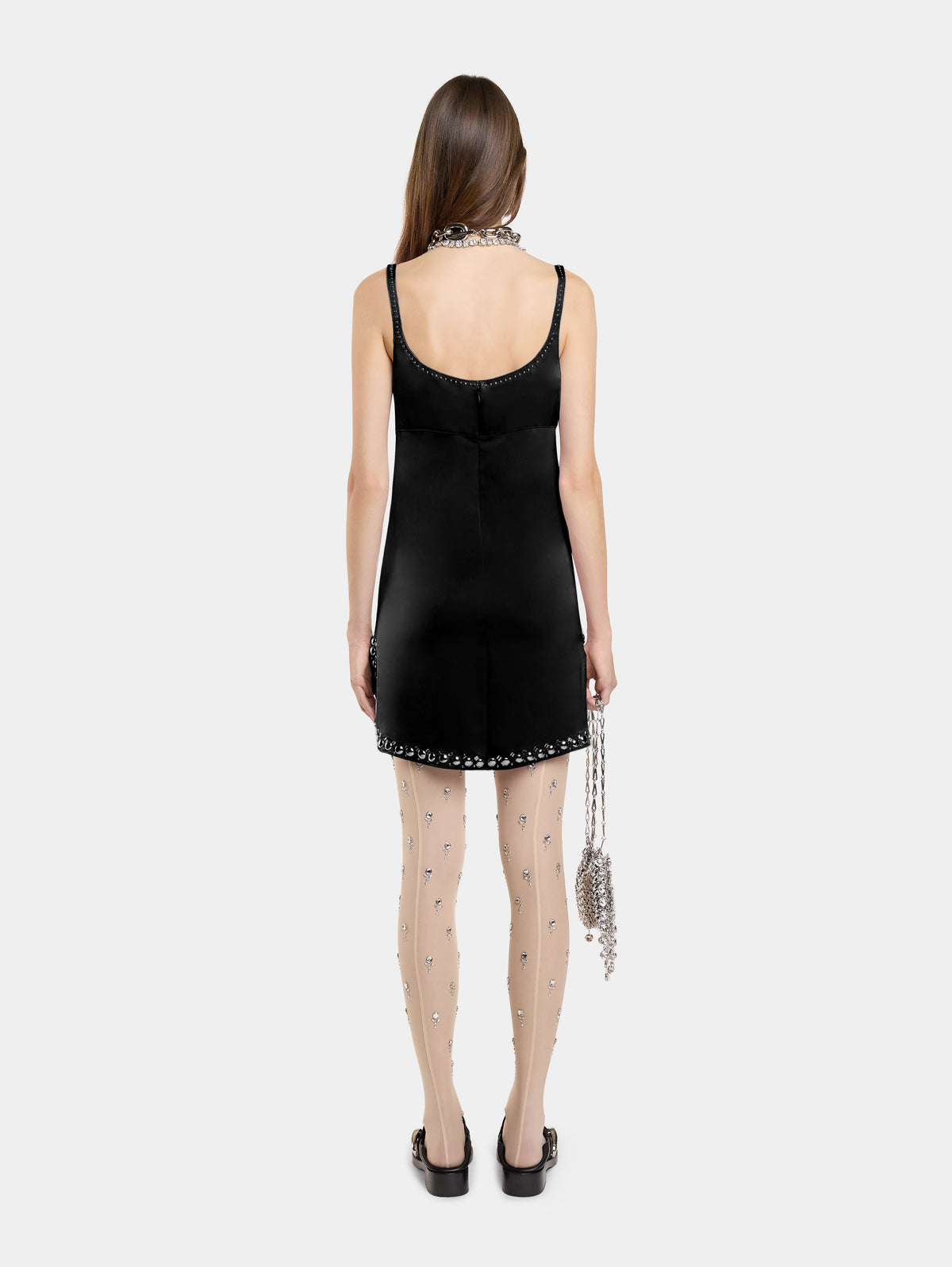 SATIN THIN STRAPS DRESS