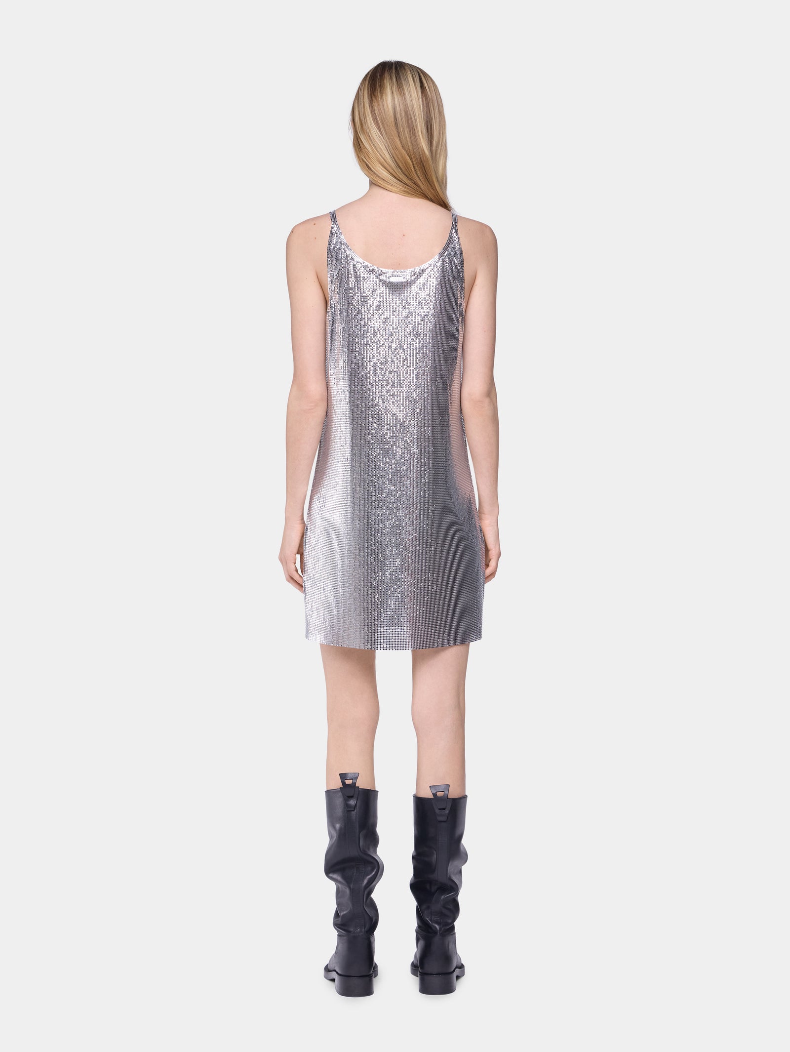 Mini tank top dress in mesh position 3 - Image 3