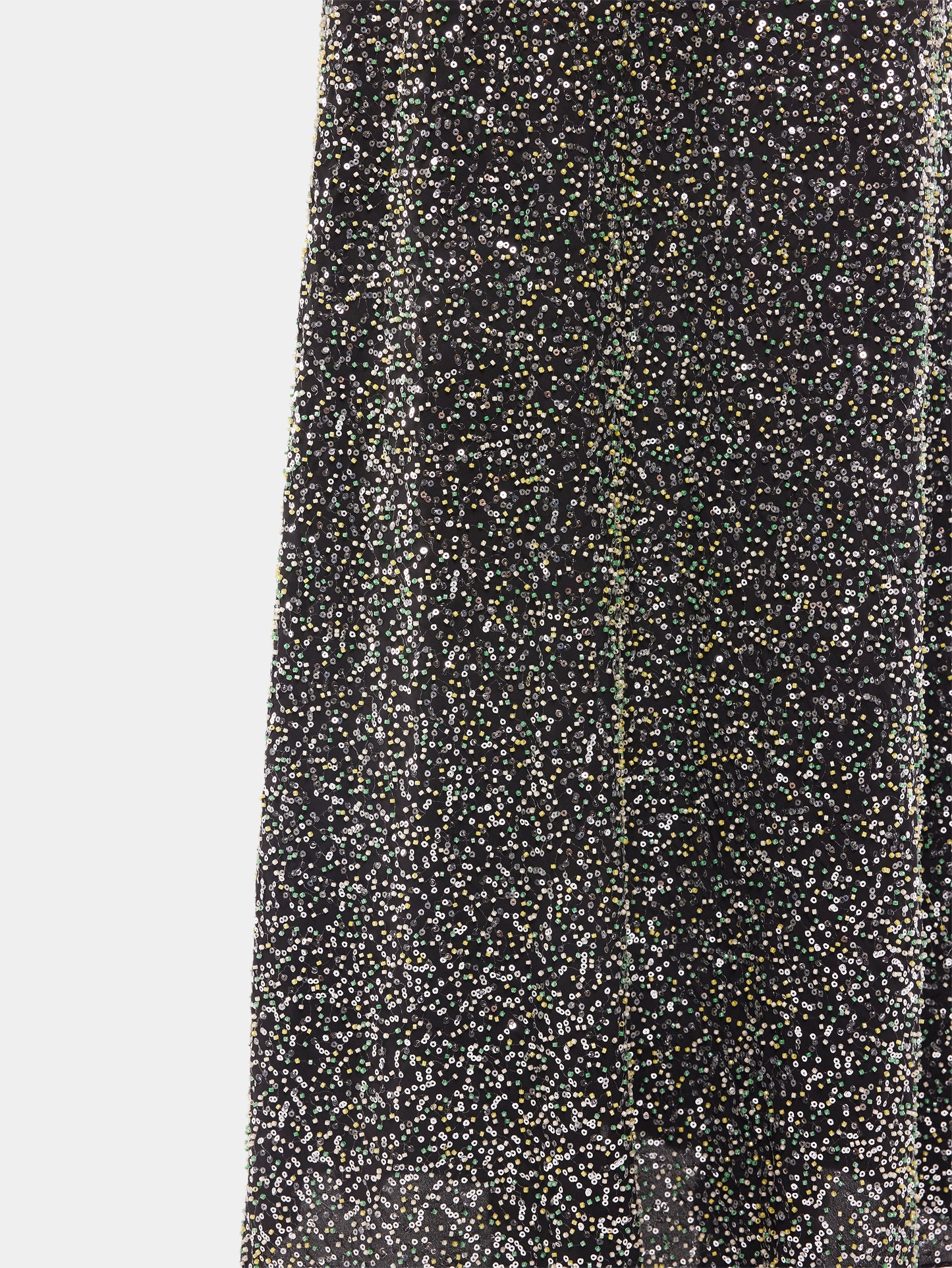 Long skirt in crepe with sequin embroidery details