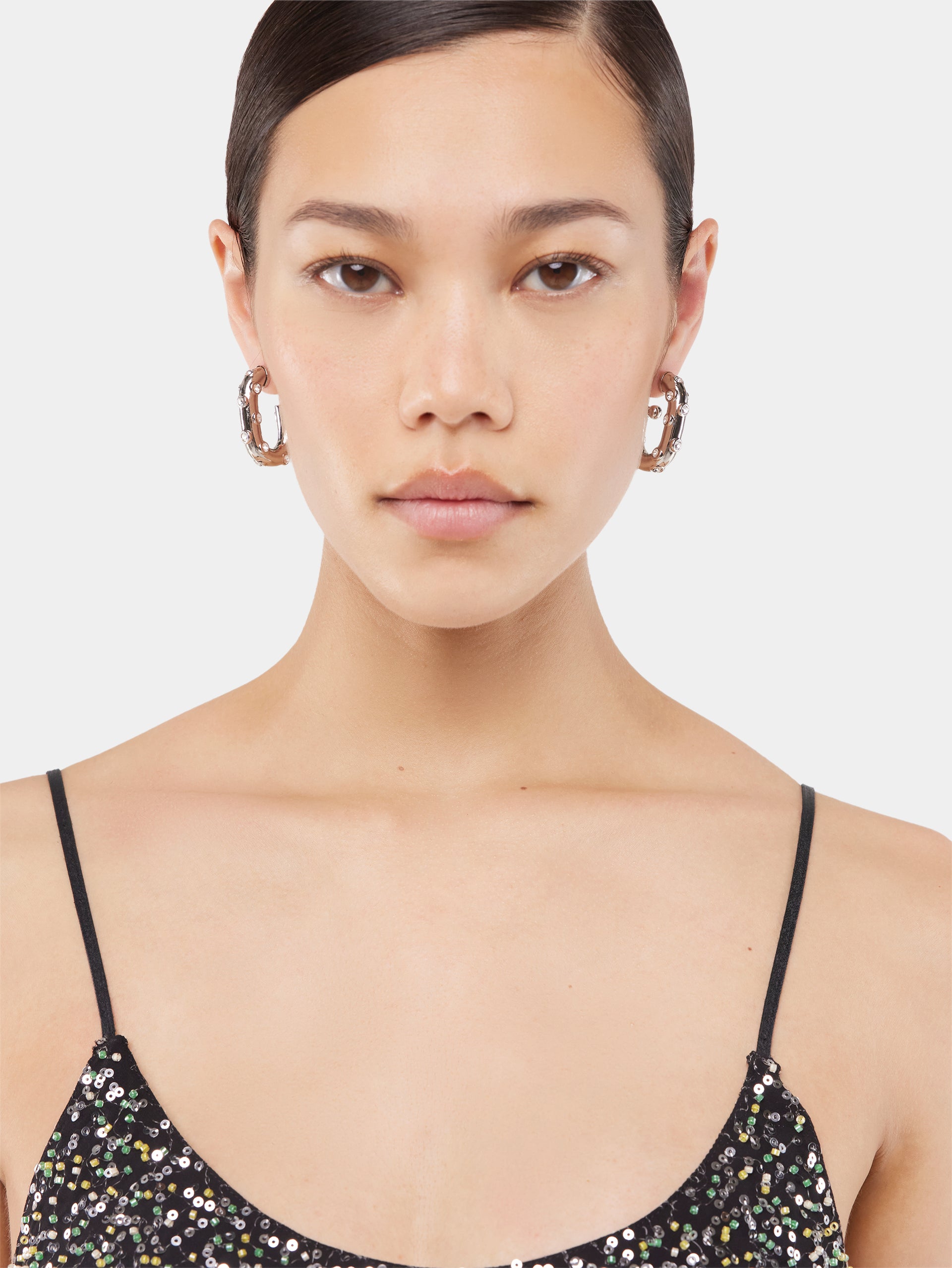 XL Link strass earrings