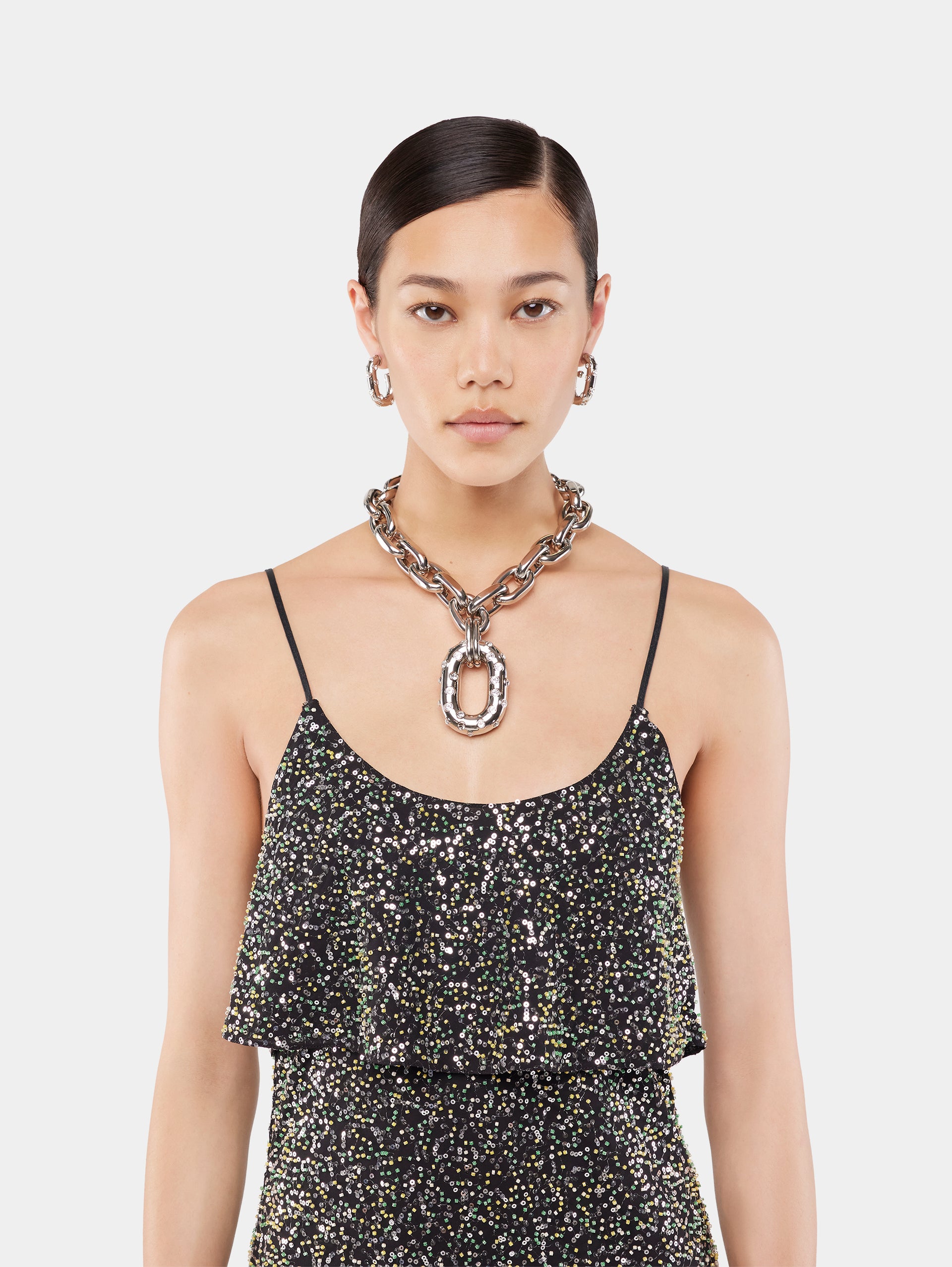 XL Link strass earrings