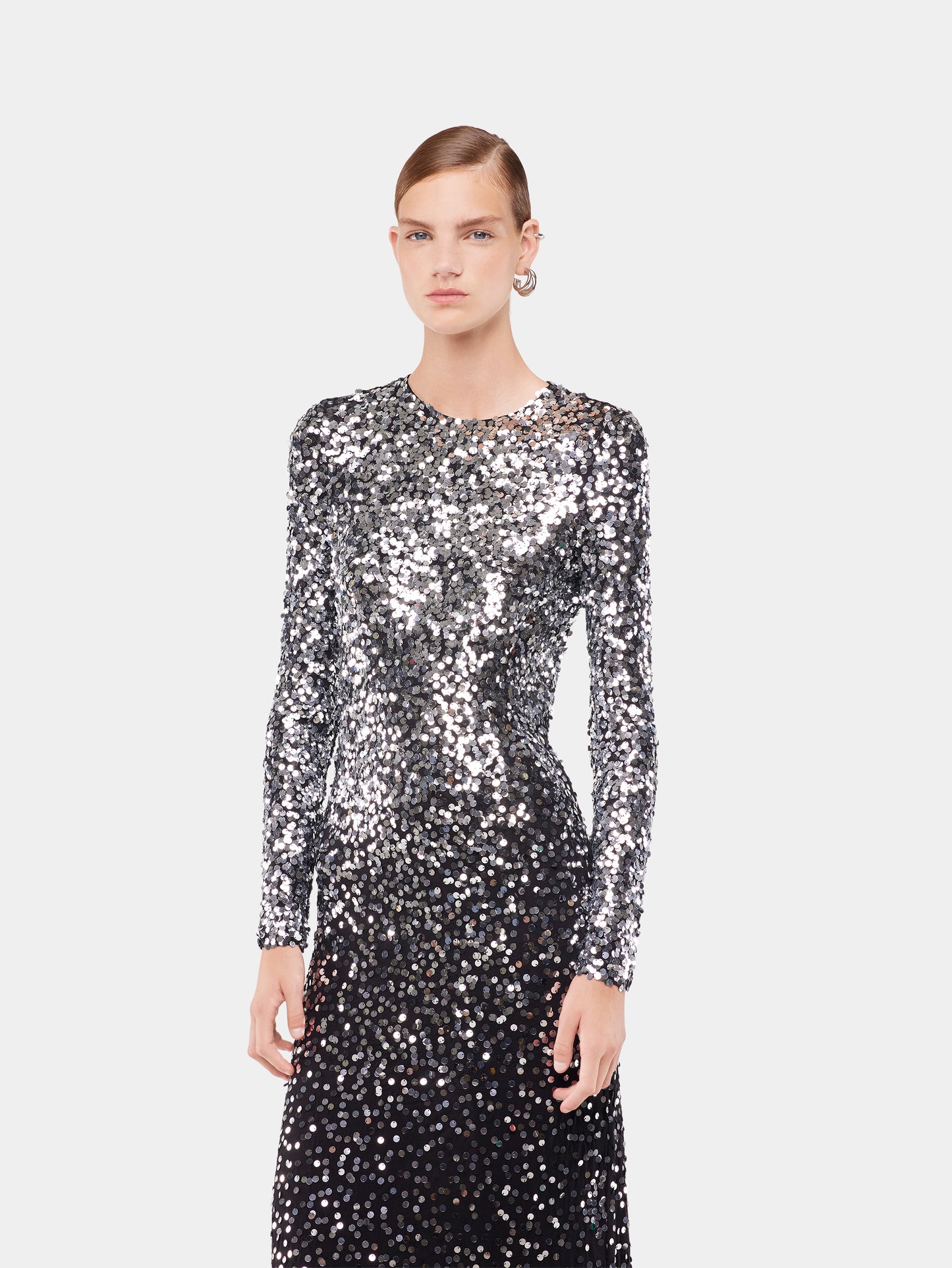 Long dress in jersey second-skin