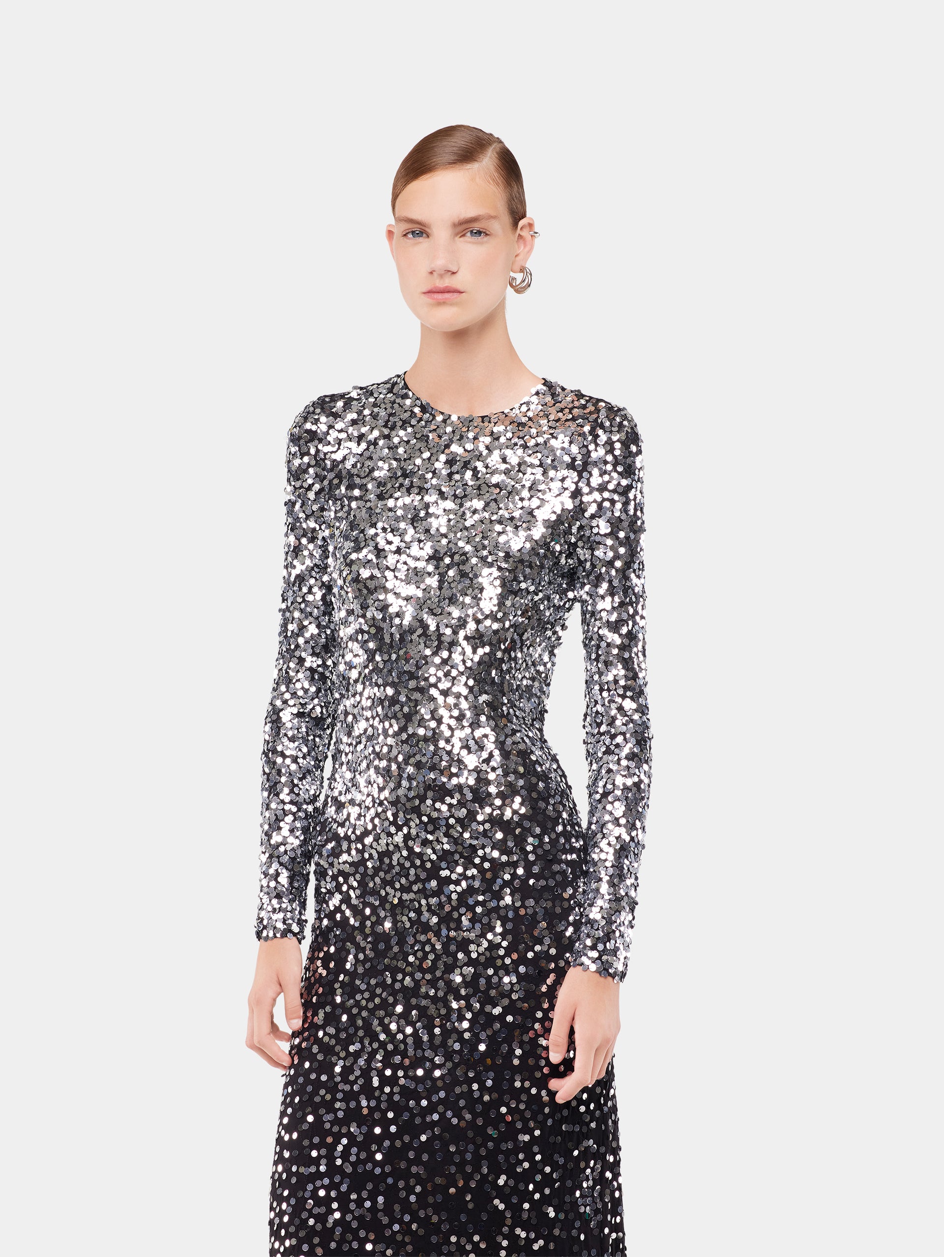 Long dress in jersey second-skin