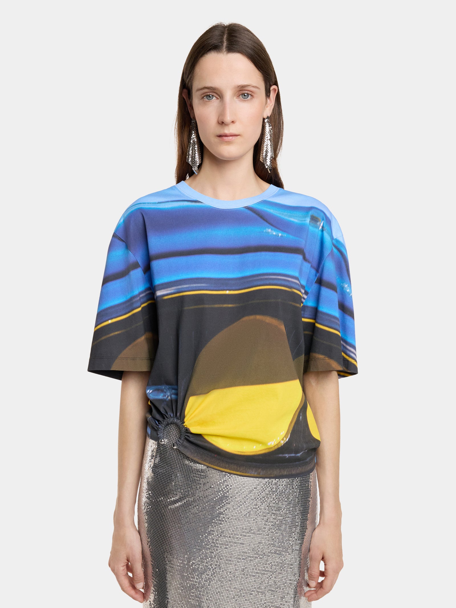 PIERCING TEE-SHIRT "FAST CARS" IN JERSEY - Image 1