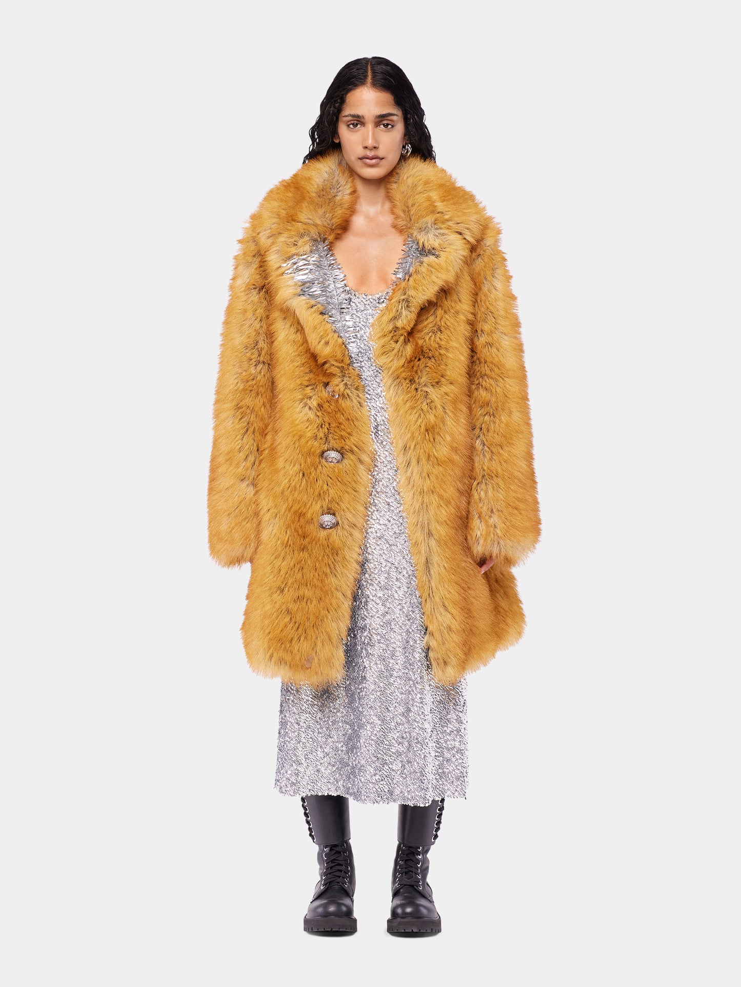 Fake fur coat