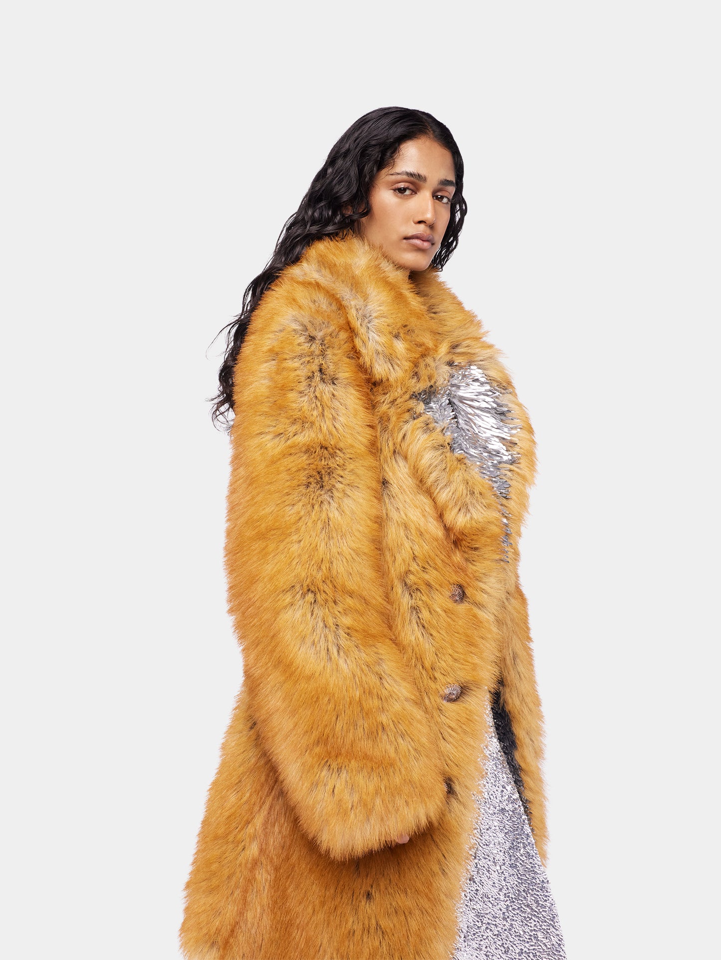 Fake fur coat