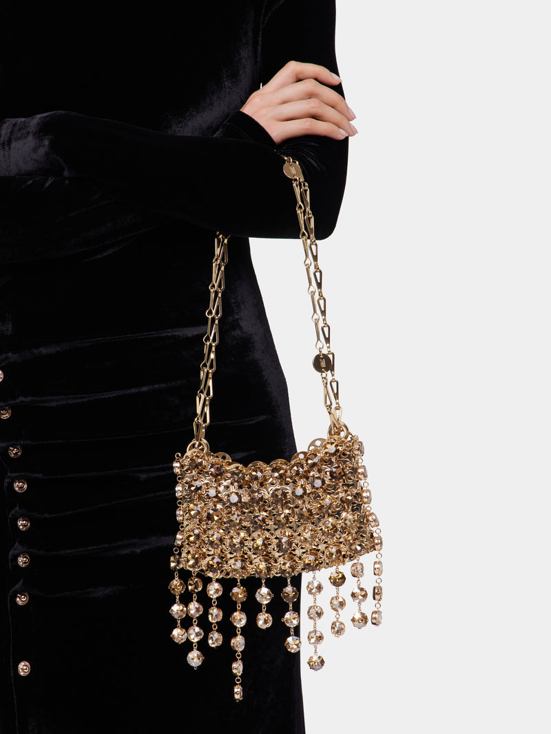 1969 GOLD NANO BAG STRASS