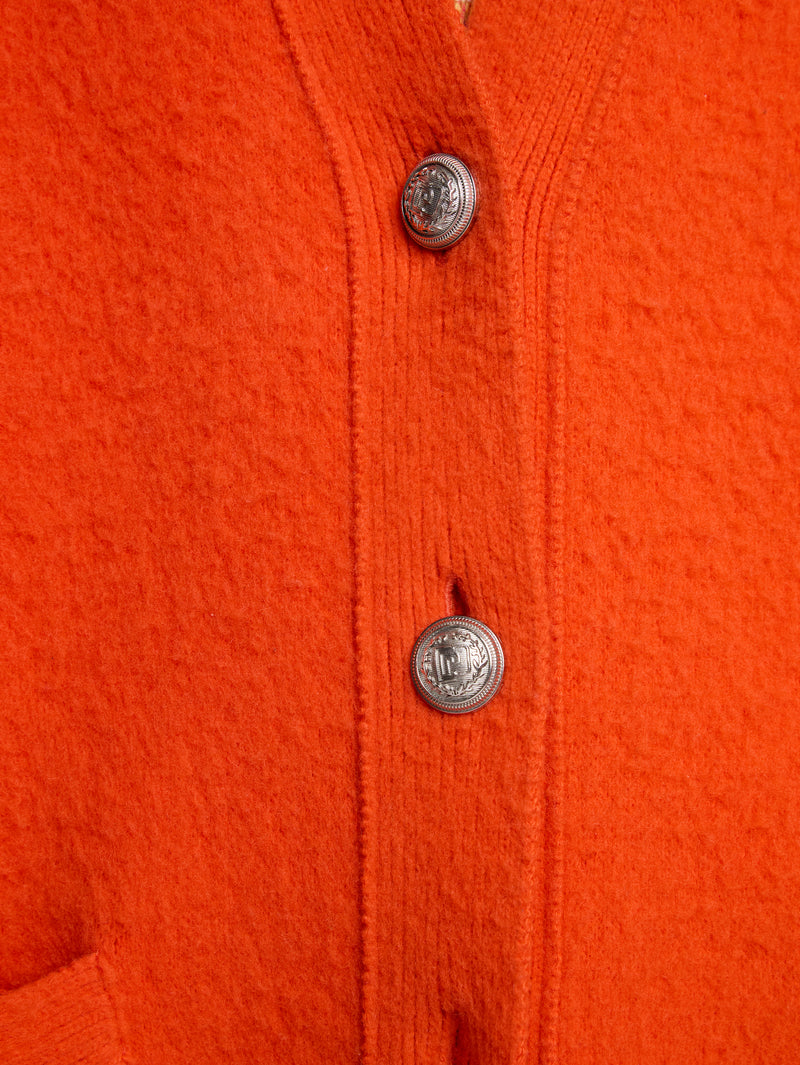 ORANGE OVERSIZED WOOL CARDIGAN