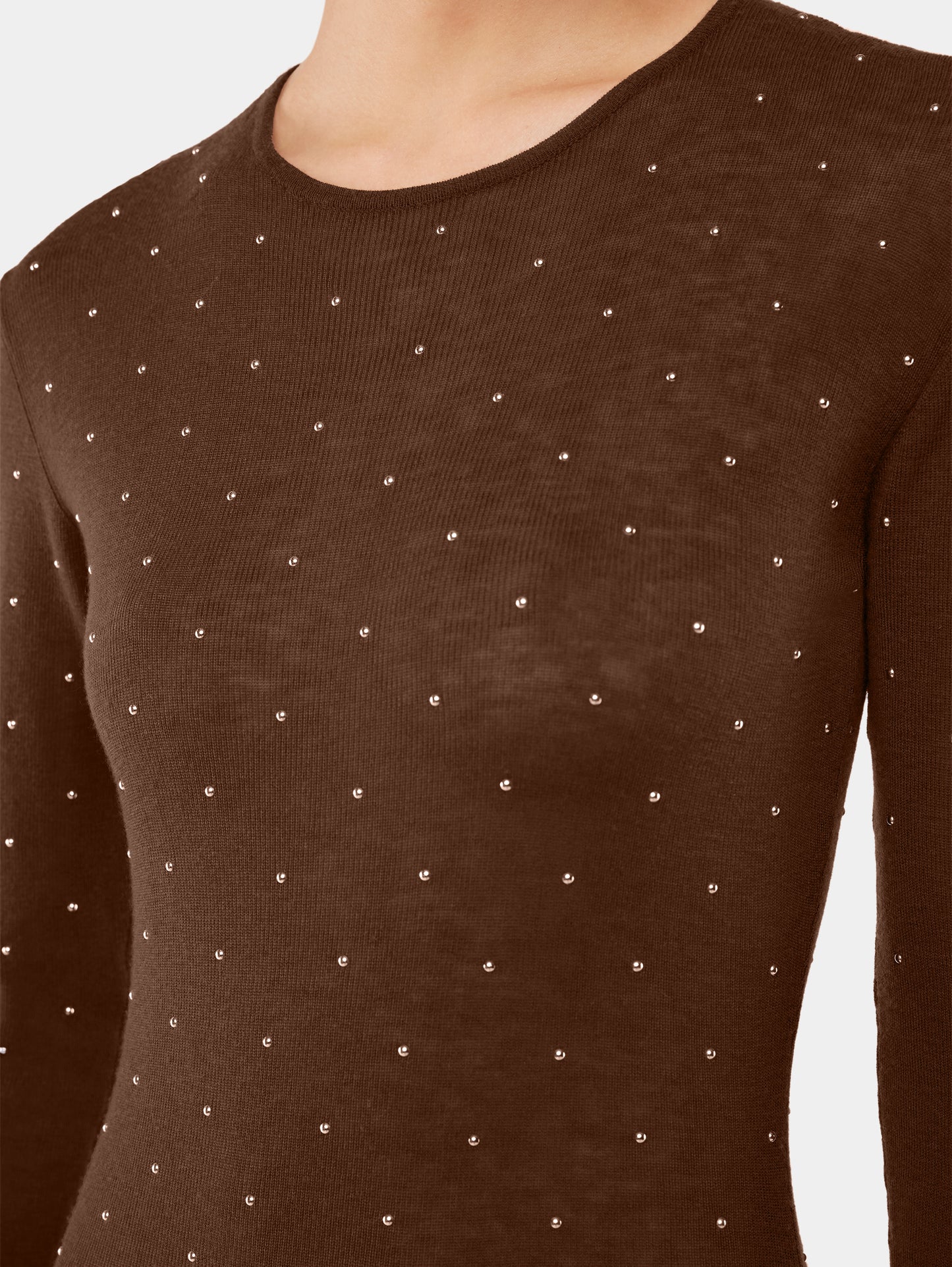 Long second-skin dress in wool