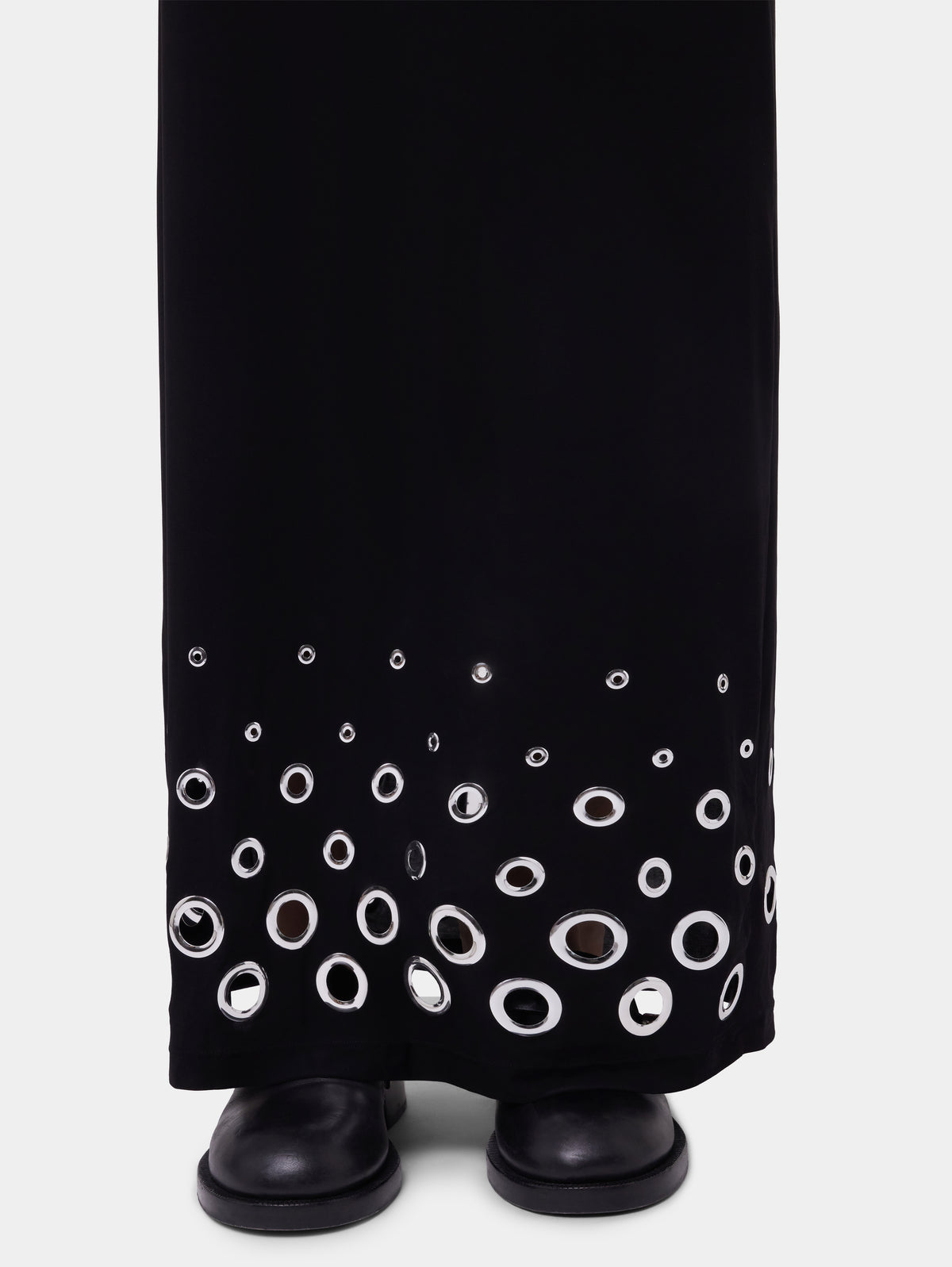 BLACK LONG SKIRT IN JERSEY SECOND-SKIN position 5