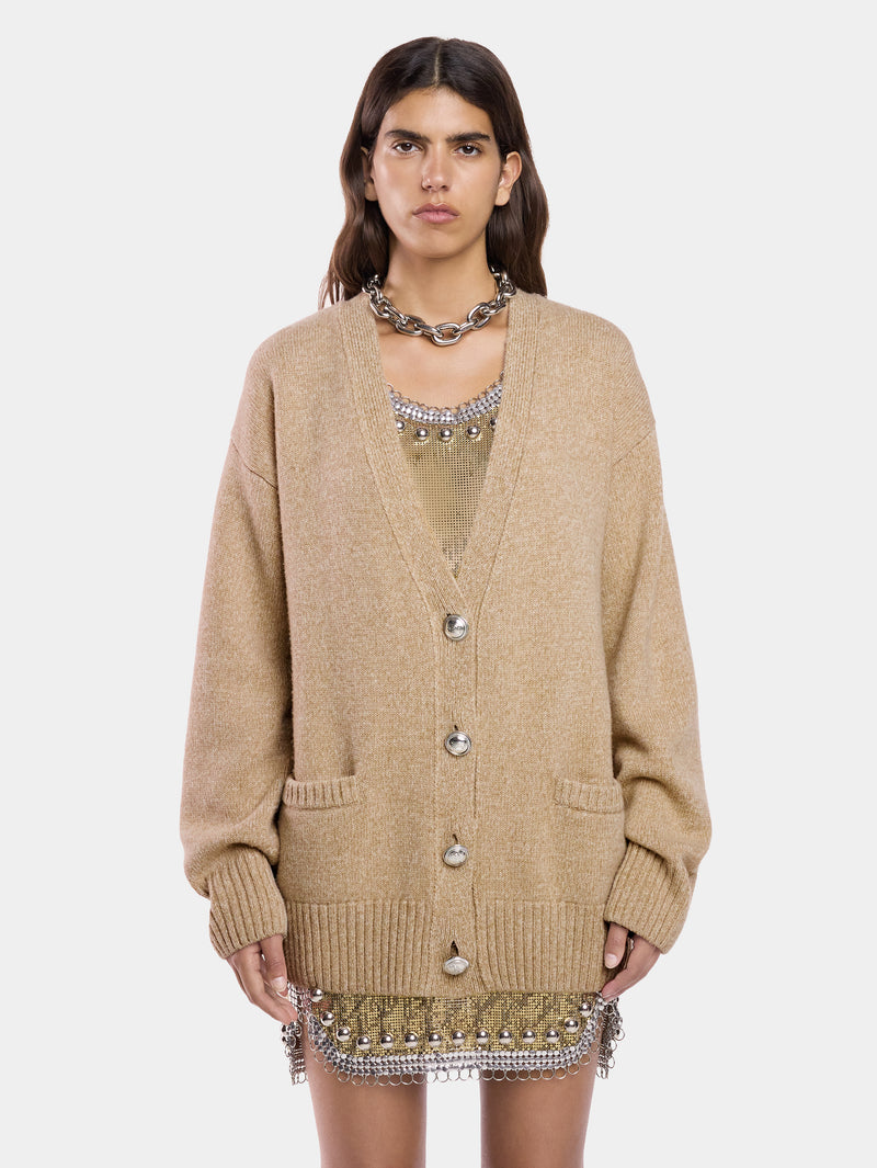 CARDIGAN JACKET IN WOOL AND CASHMERE