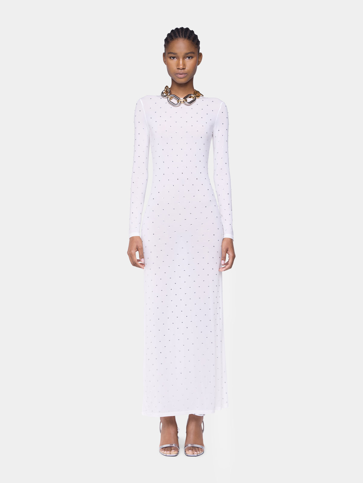 White long dress in jersey position 1 - Image 1
