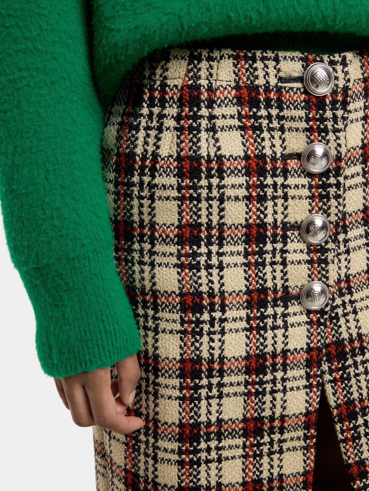 JUPE LONGUE EN LAINAGE TARTAN