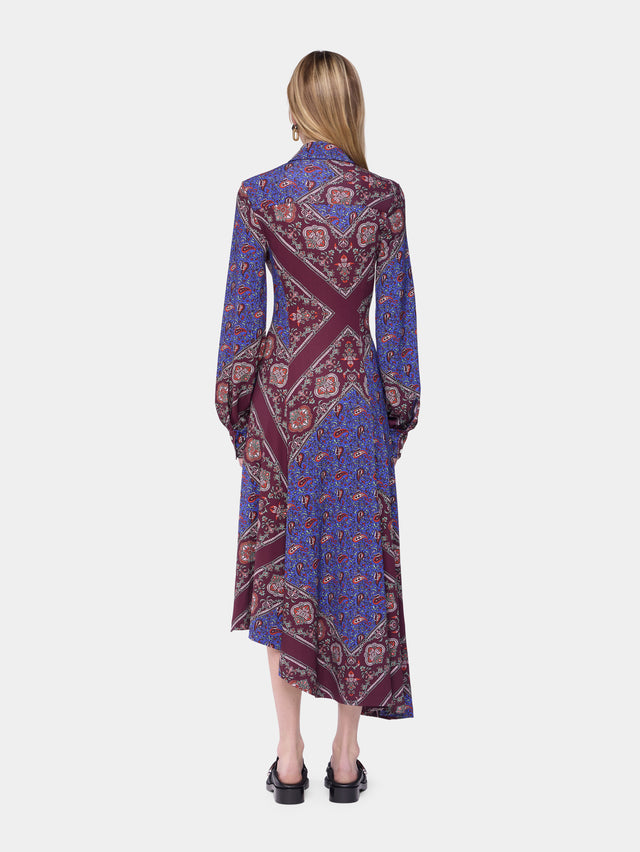Draped midi dress in printed jersey - Image 3