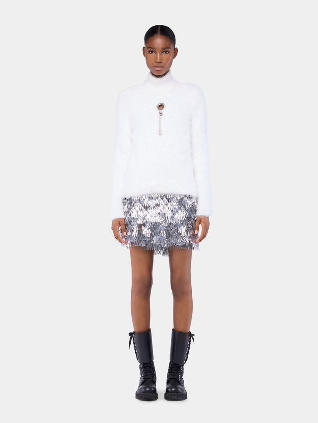 Turtleneck top in brushed knit - Image 2