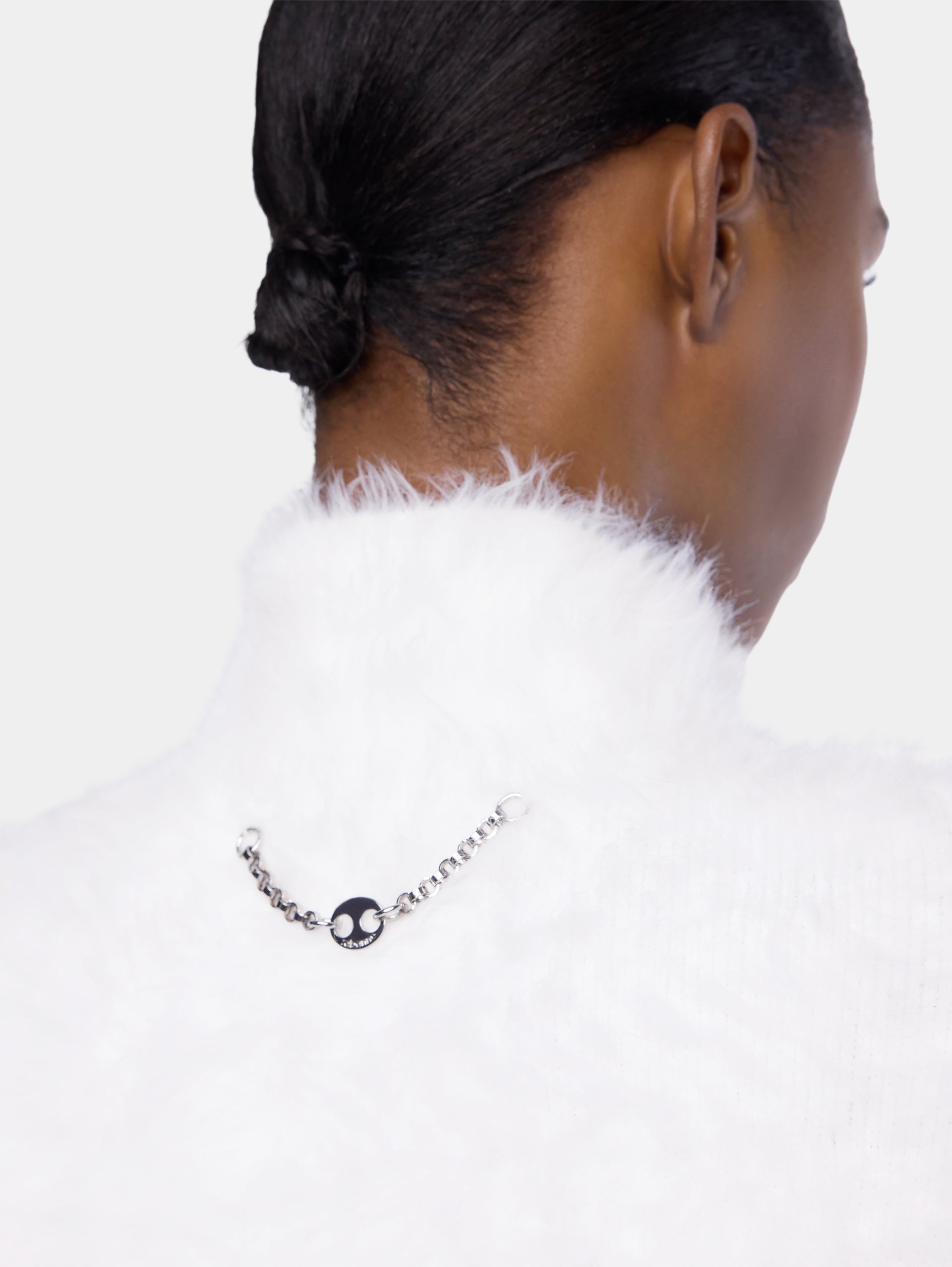 Turtleneck top in brushed knit