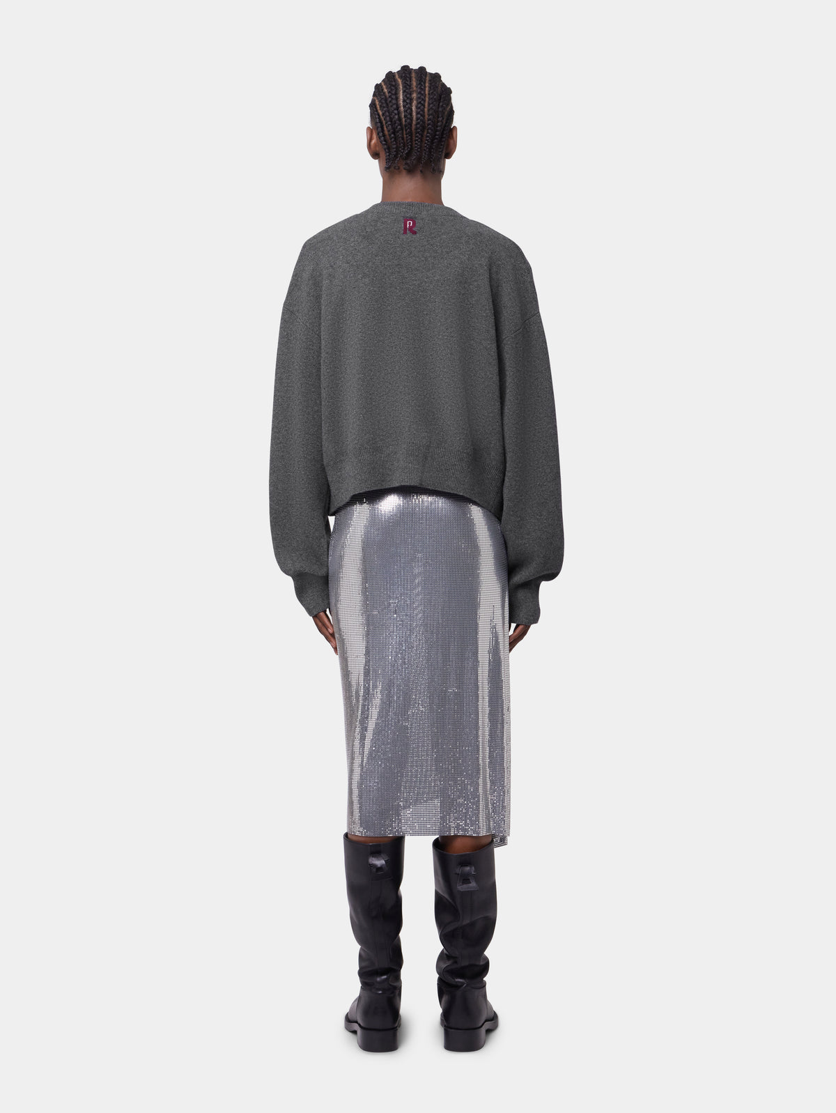 GREY CARDIGAN IN WOOL AND CASHMERE position 5