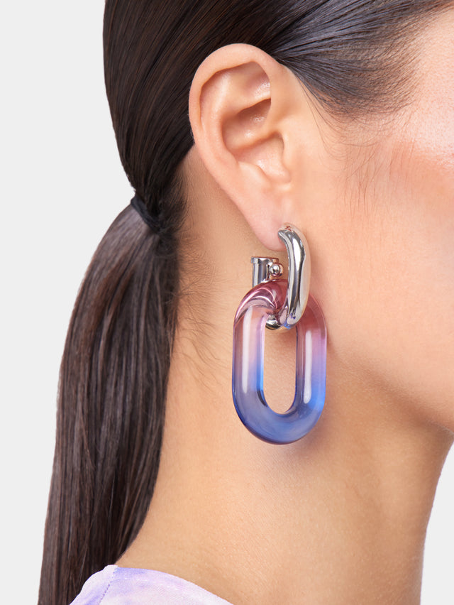 XL LINK OVERSIZED TIE-DYE EARRINGS