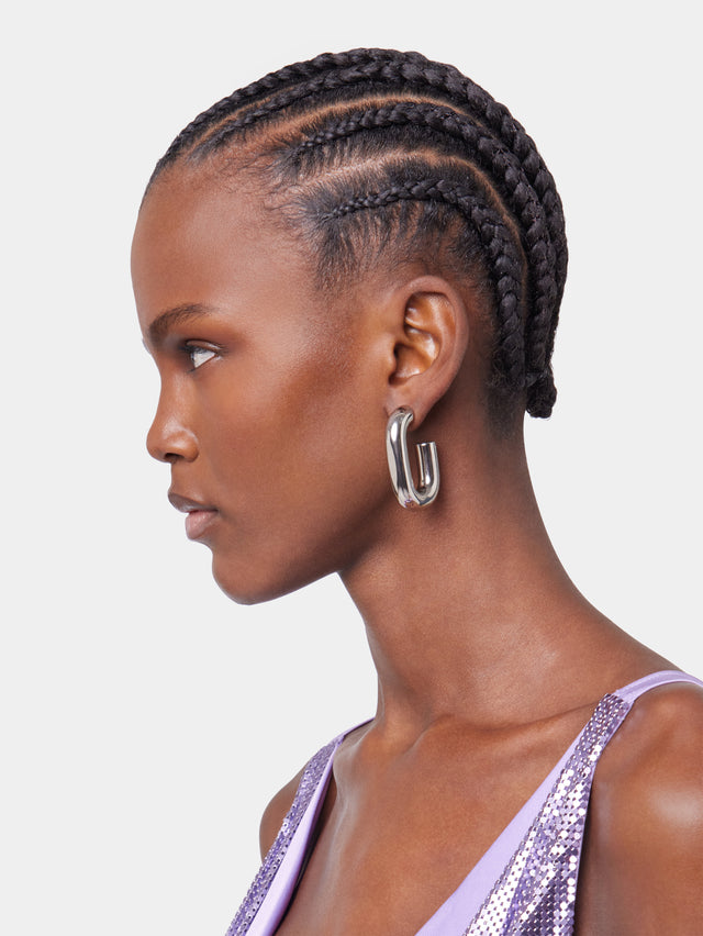 Silver XL Link earrings - Image 3