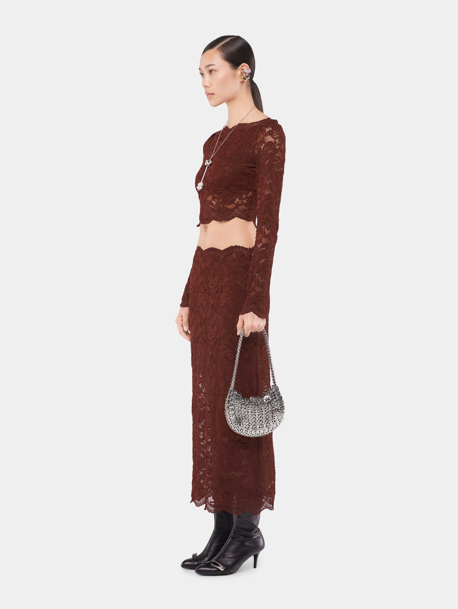 Midi skirt in lace position 3 - Image 3
