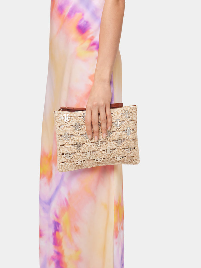 Pouch in raffia - Image 3