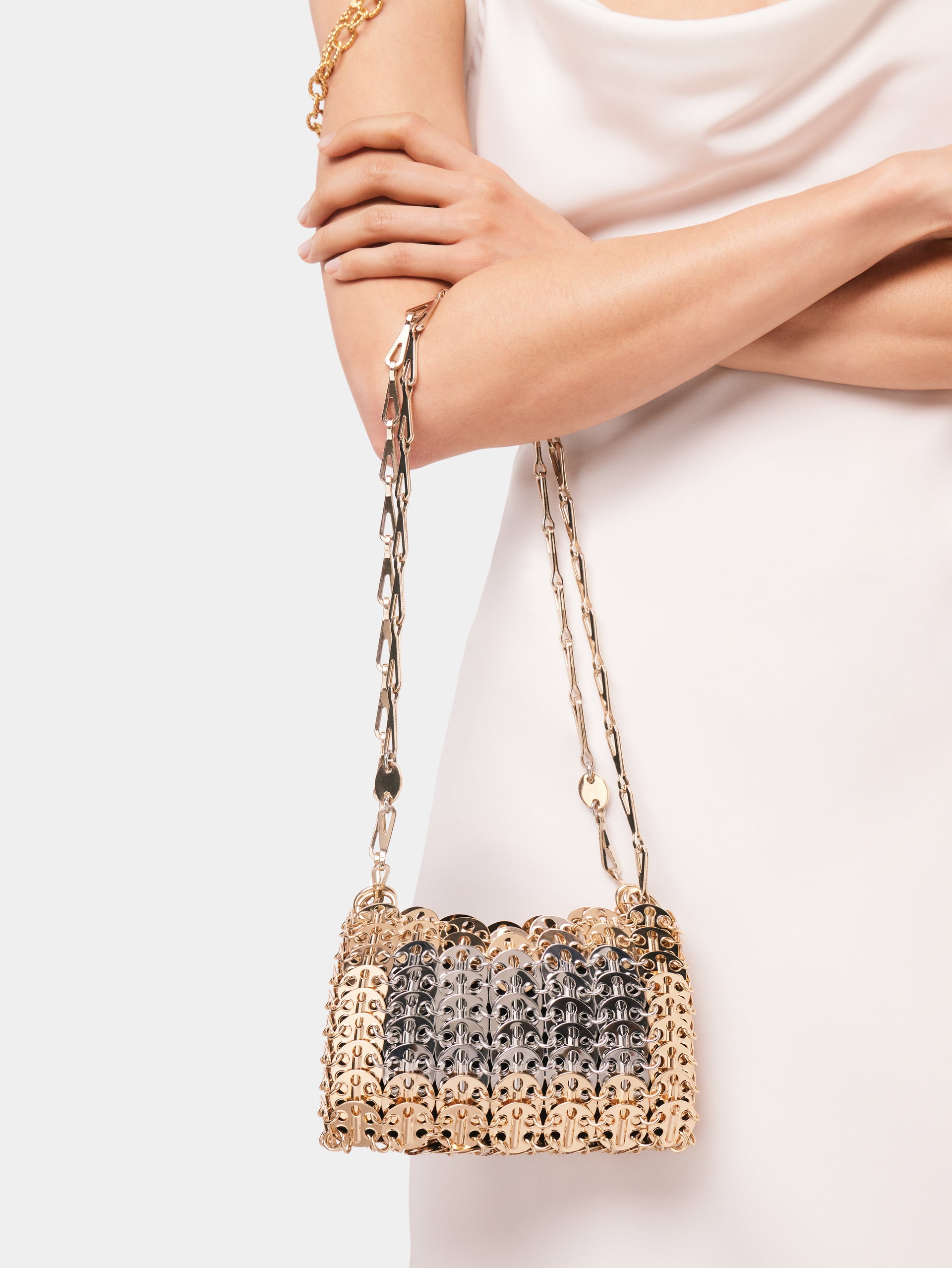 Iconic gold and silver  nano 1969 bag