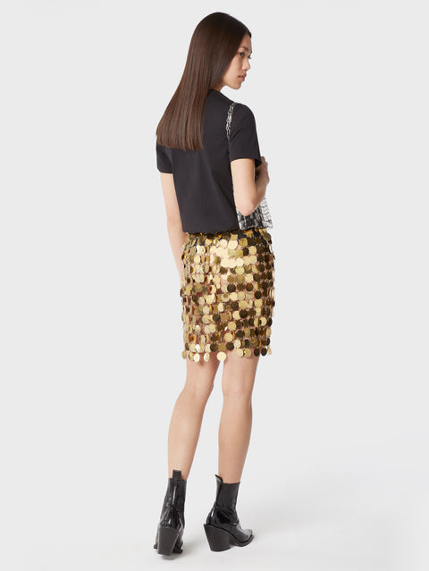 The gold sparkle discs skirt