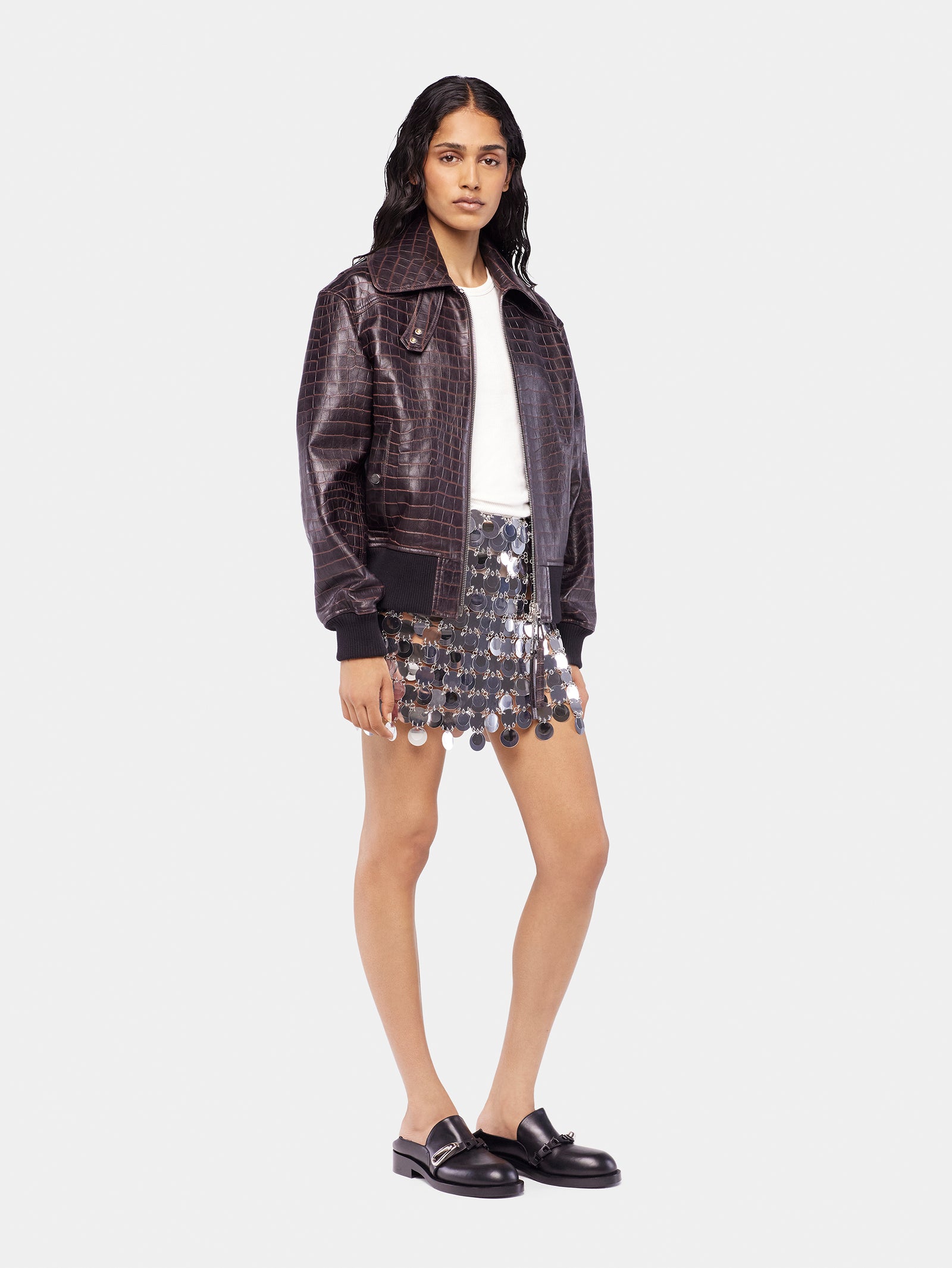 The silver sparkle discs skirt position 3 - Image 3
