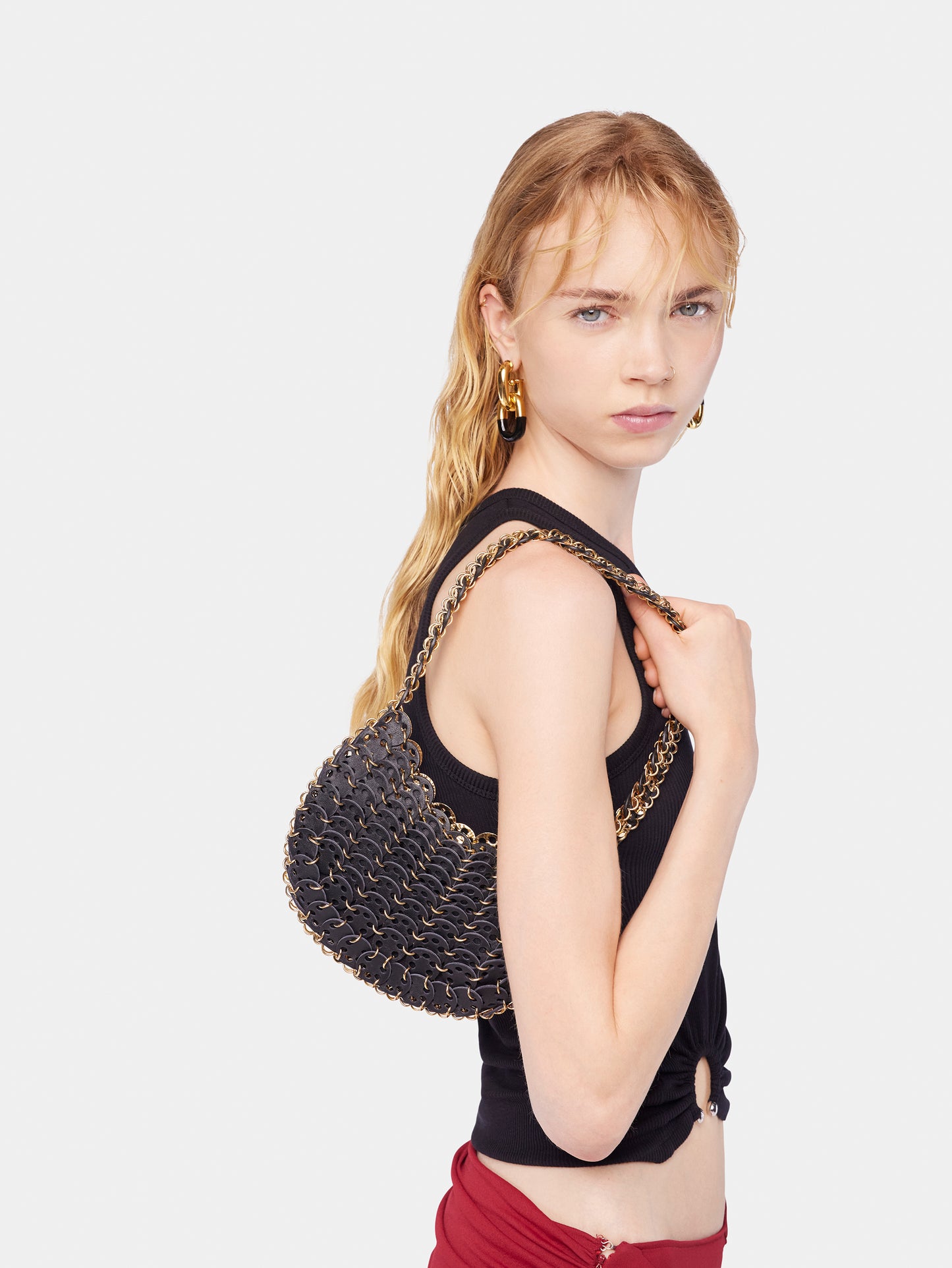 Moon reversible Flip bag in leather