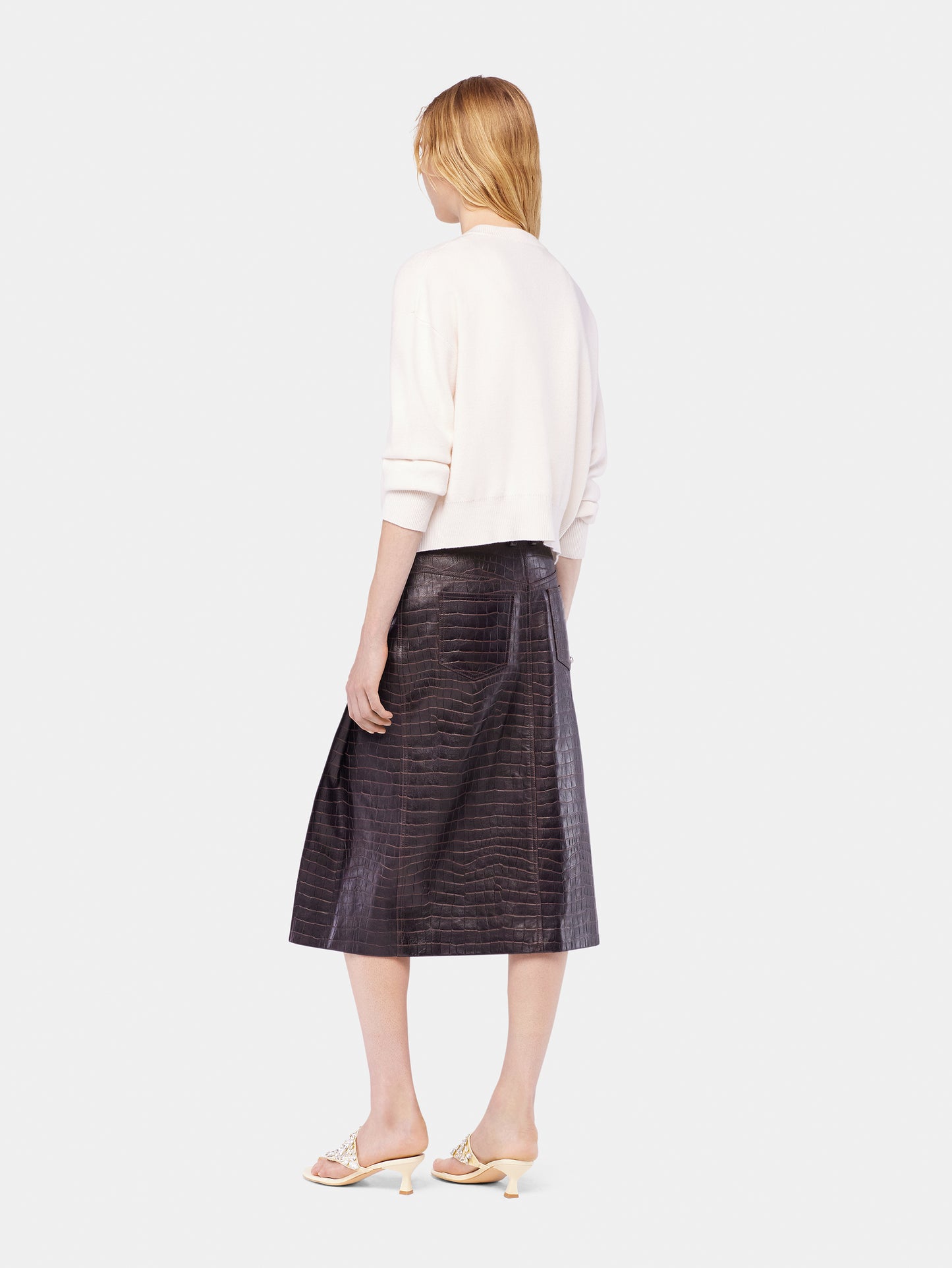 Embroidered wool top