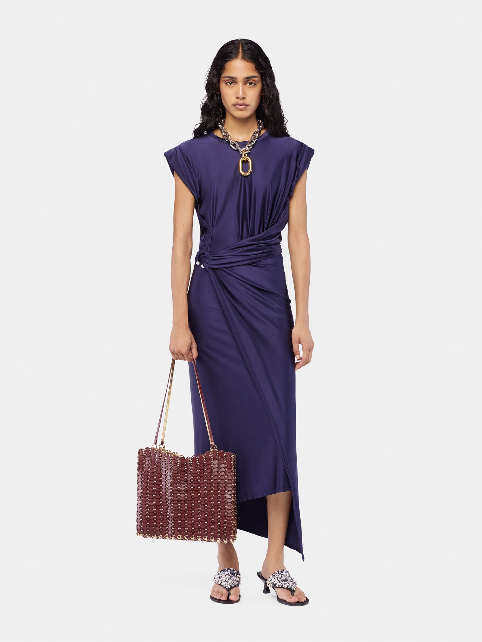 Midi piercing jersey dress position 1 - Image 1