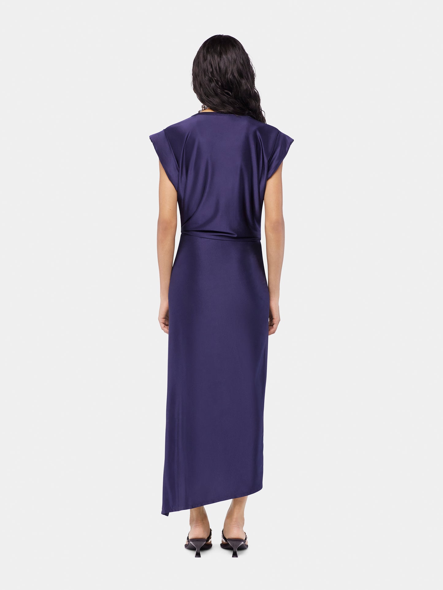 Midi piercing jersey dress