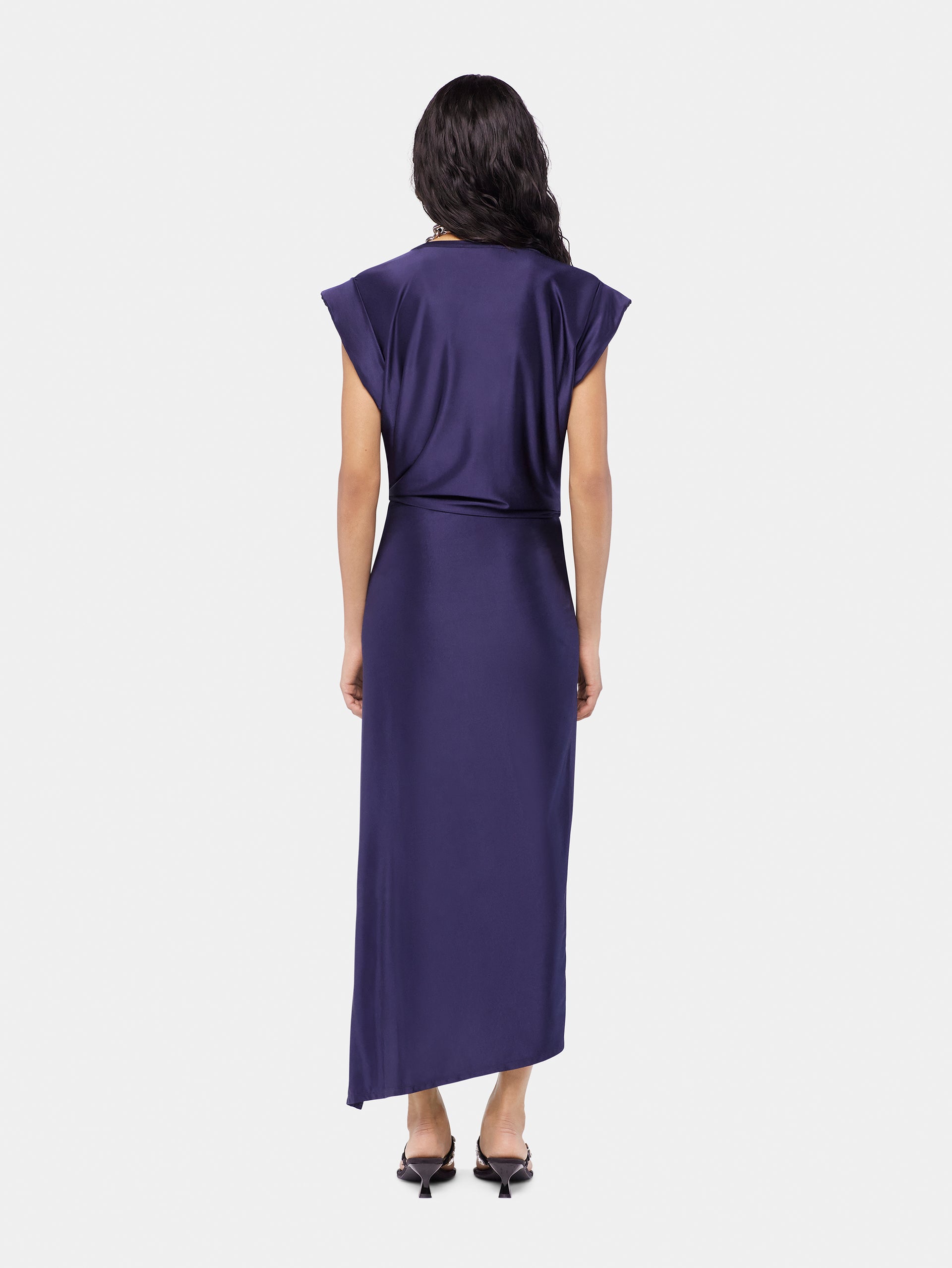 Midi piercing jersey dress