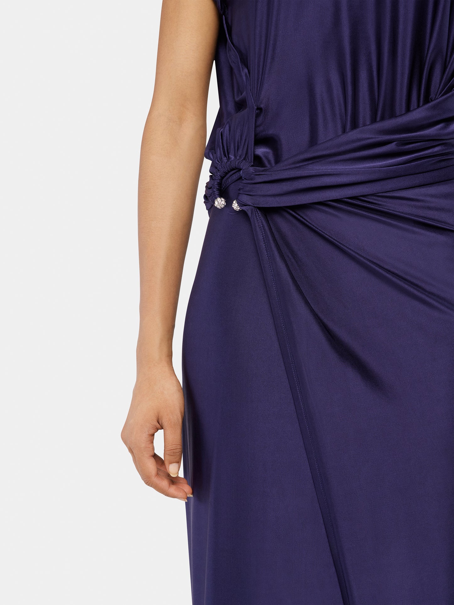 Midi piercing jersey dress