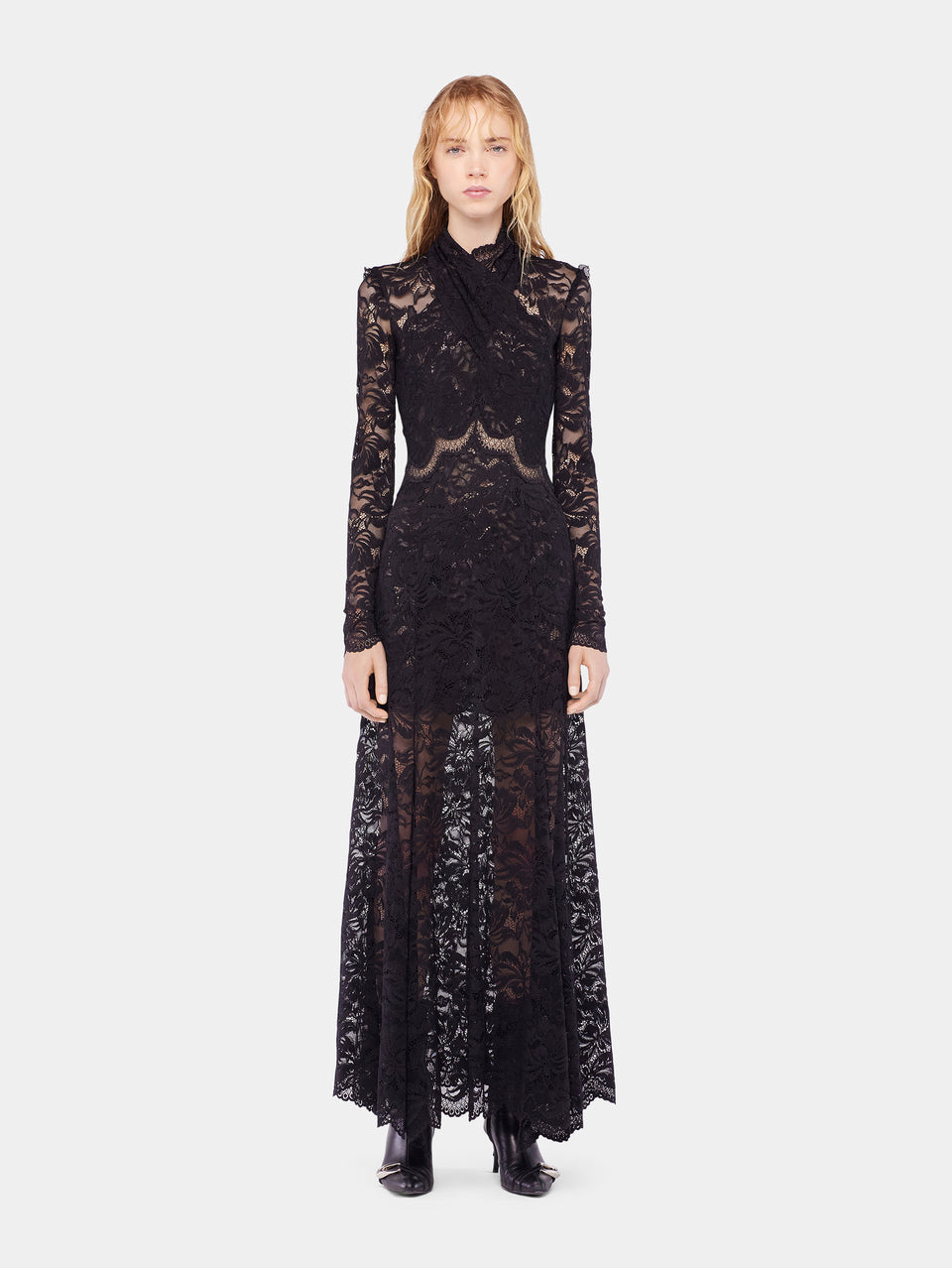 Long lace dress with cut-out details - Image 1