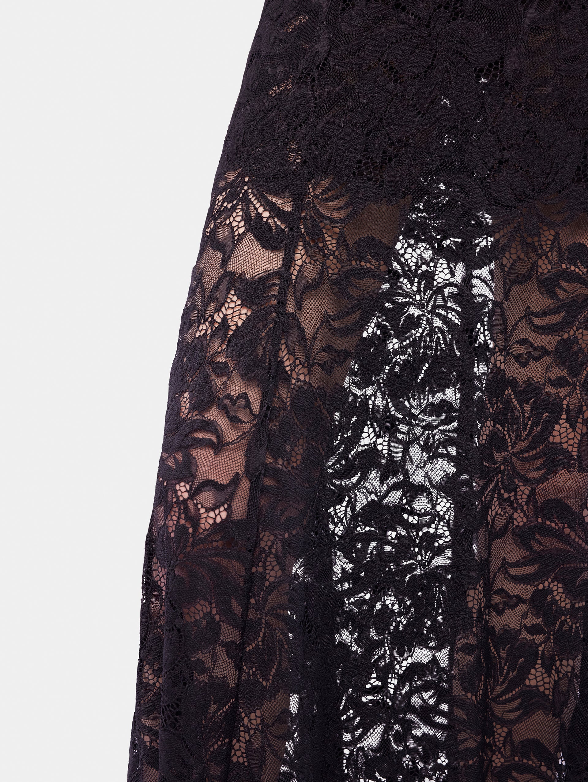 Long lace dress with cut-out details