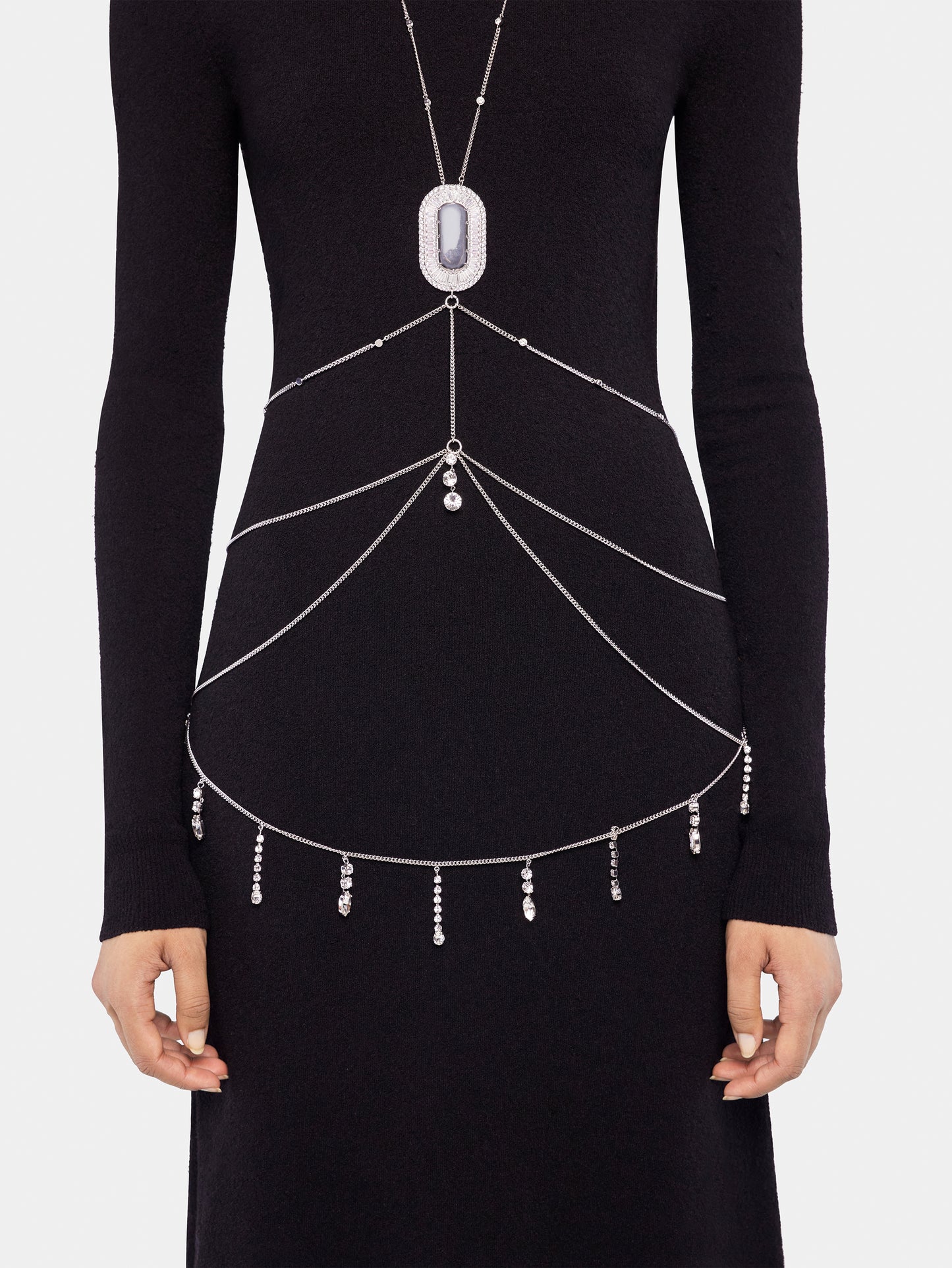 Body chain with strass