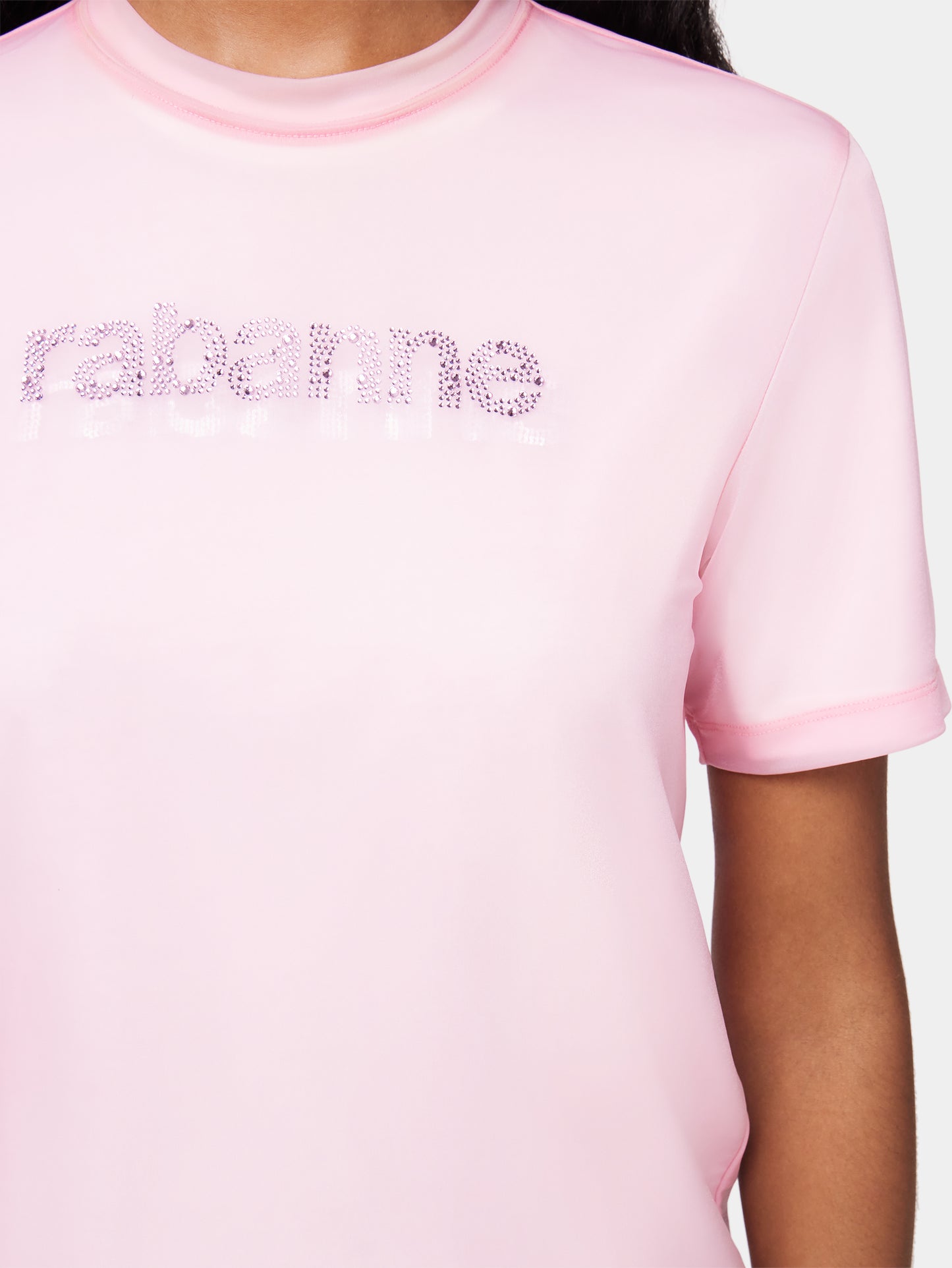 Pink faded logo-printed top