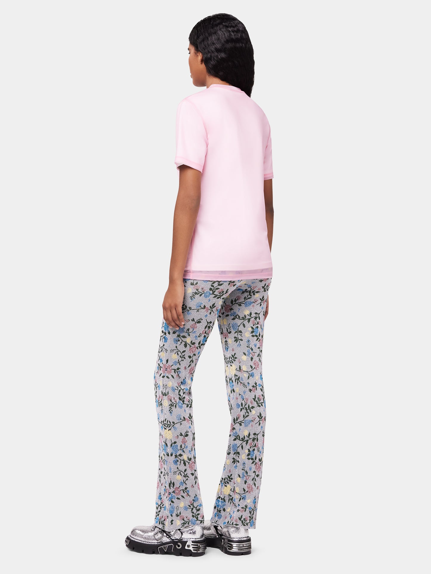 Pink faded logo-printed top