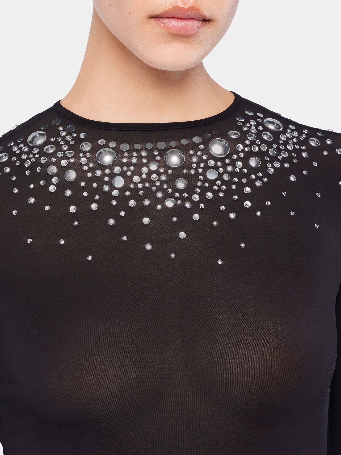 Long second-skin jersey dress