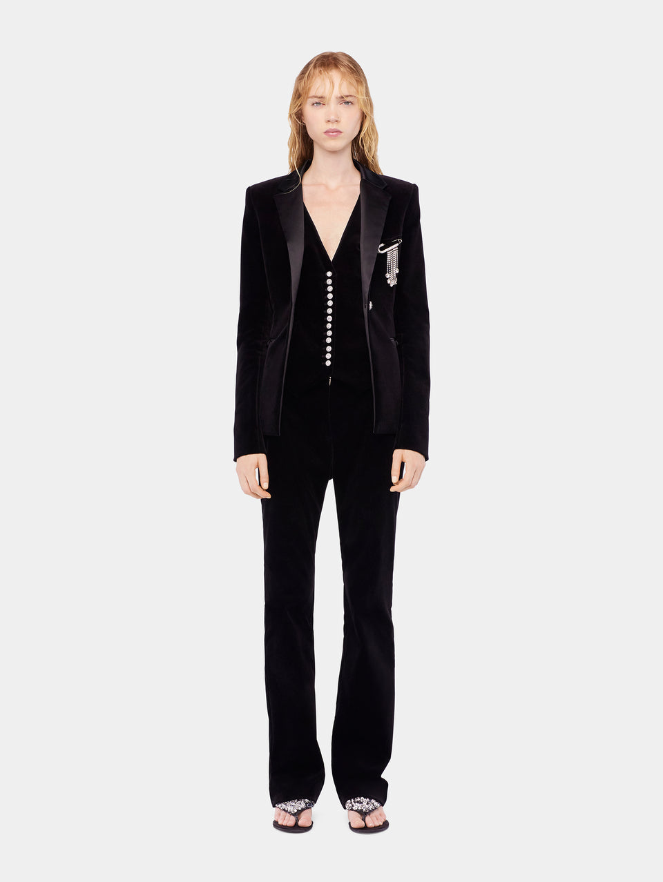 Velvet tailored trousers position 2 - Image 2