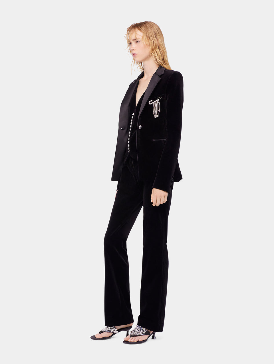 Velvet tailored jacket position 3 - Image 3