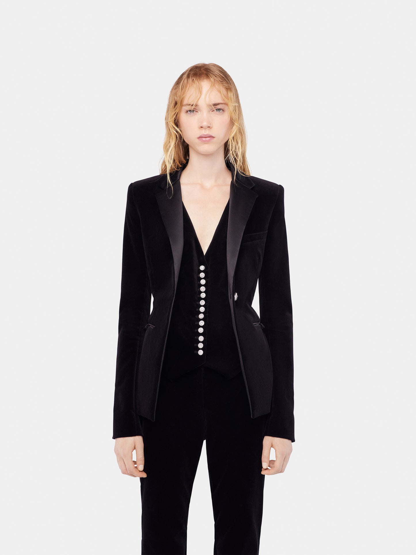 Velvet tailored jacket