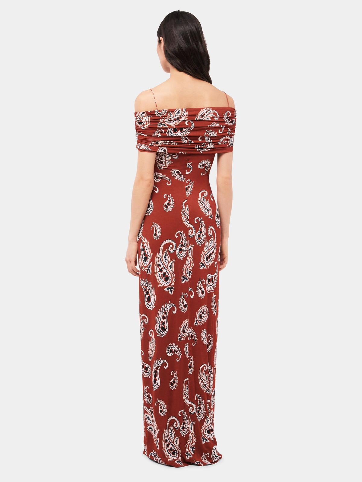 Paisley printed long dress