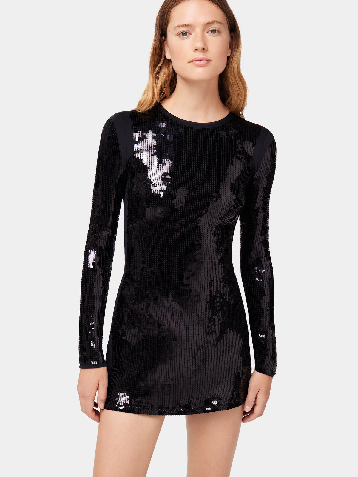 Mini sequined black dress