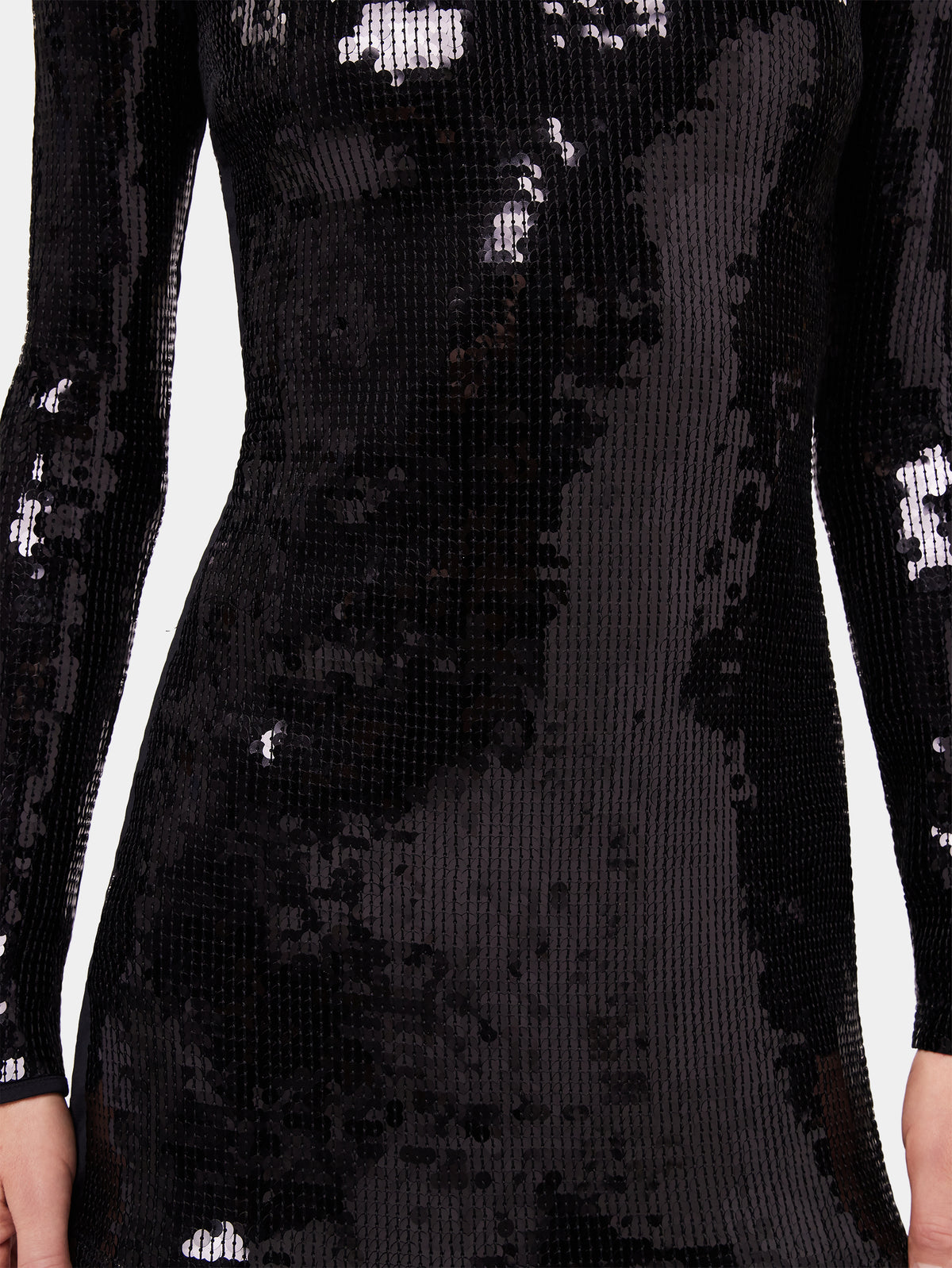Mini sequined black dress