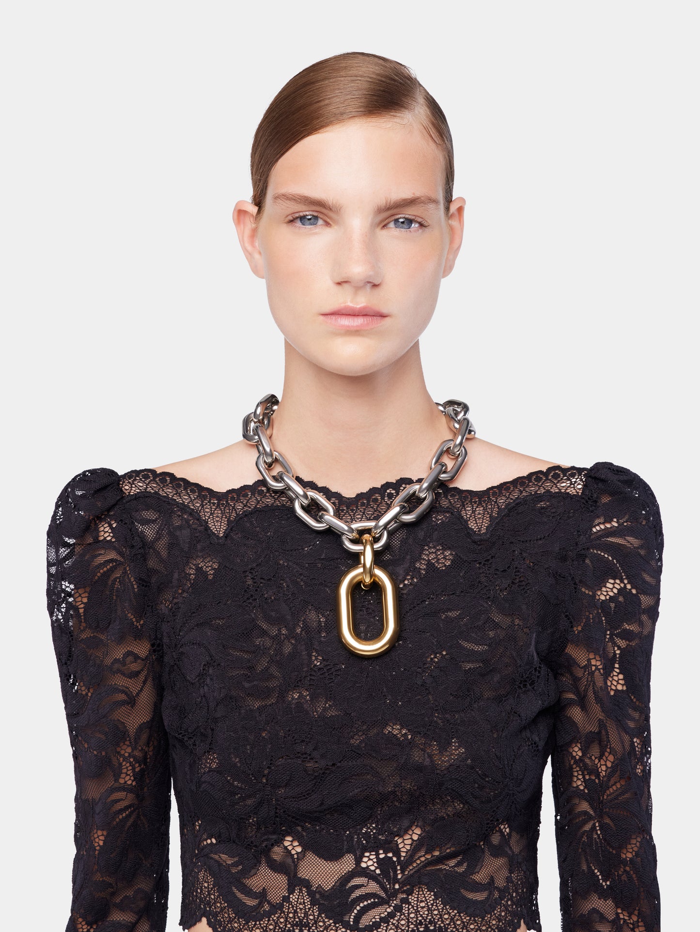 Silver/gold XL link necklace