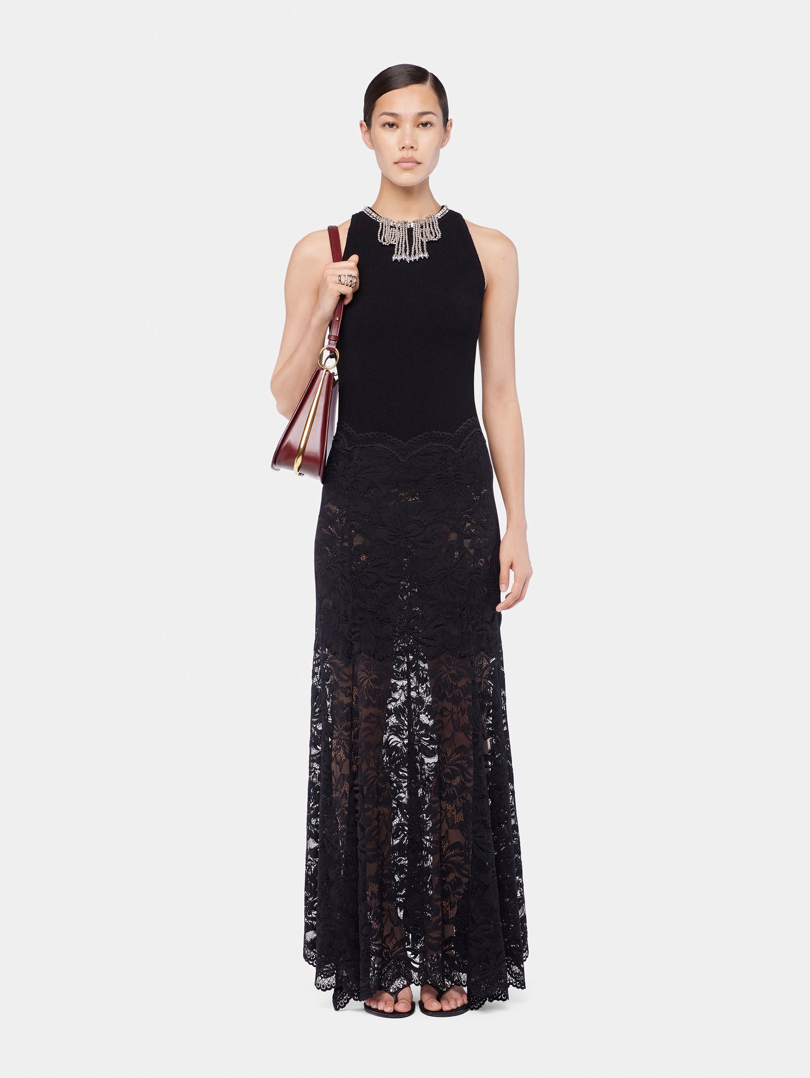 Long flared lace skirt position 2 - Image 2