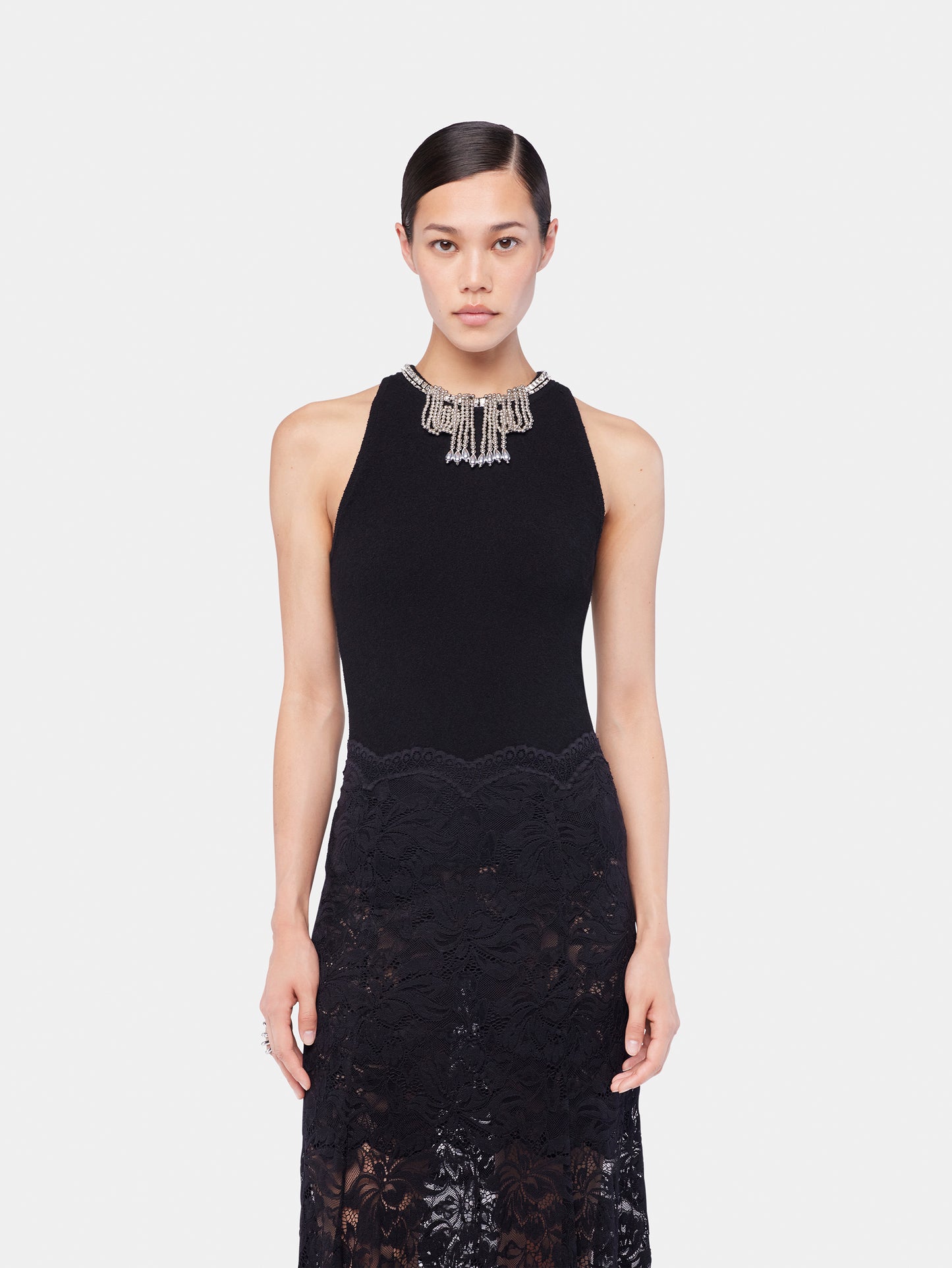 Embroidered knit top