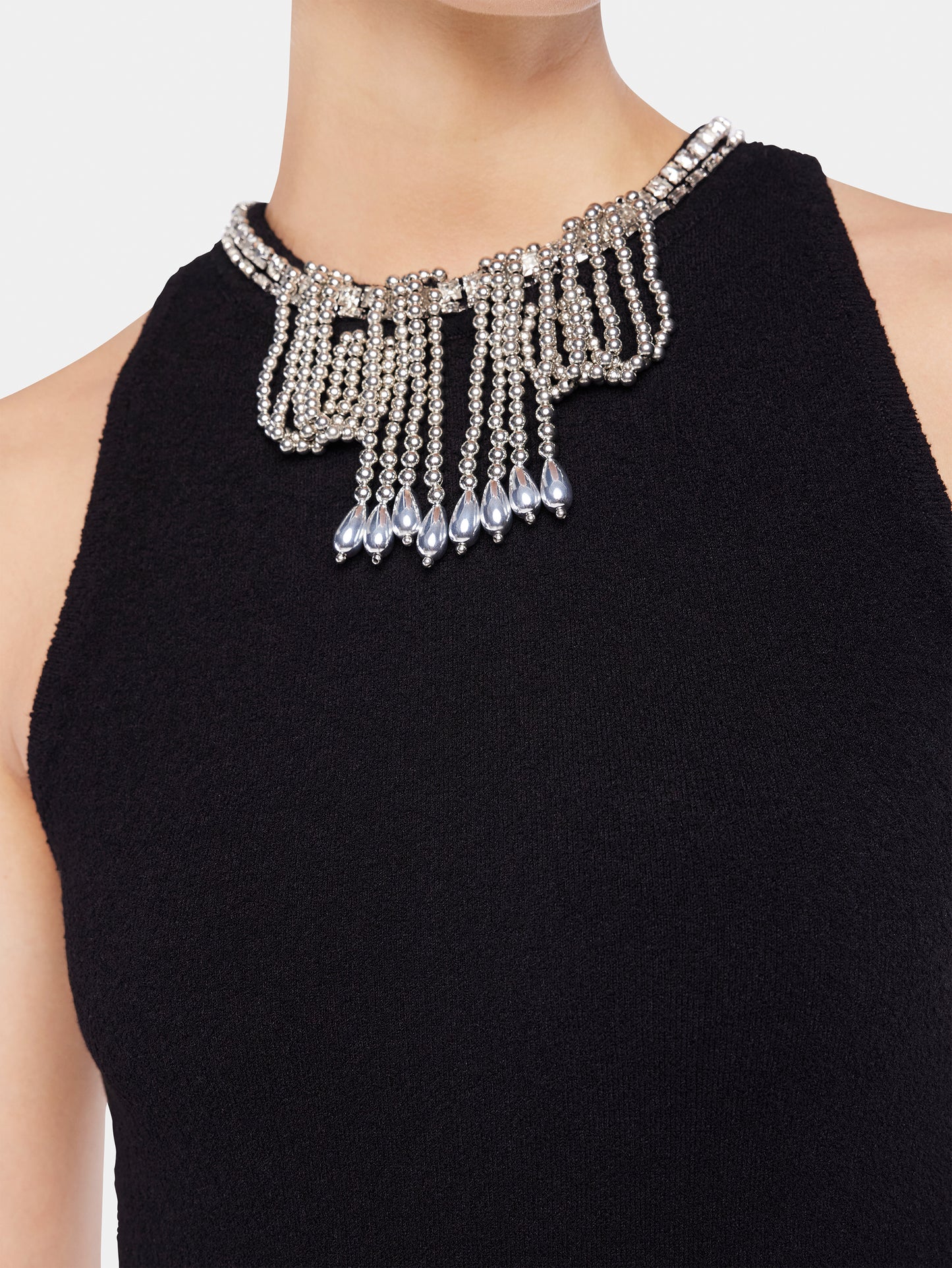 Embroidered knit top